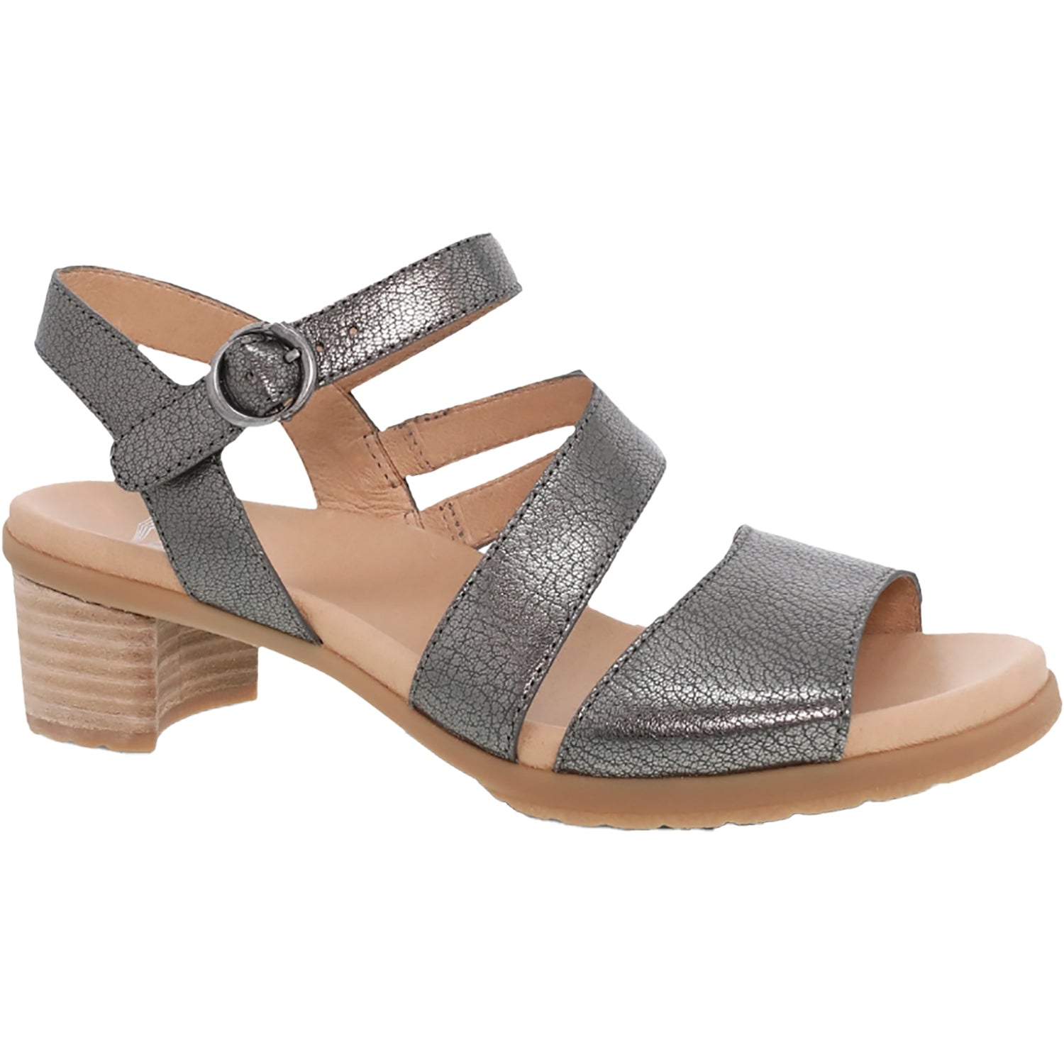 Womens Dansko Women's Dansko Tansy Gunmetal Metallic Leather Gunmetal Metallic Leather