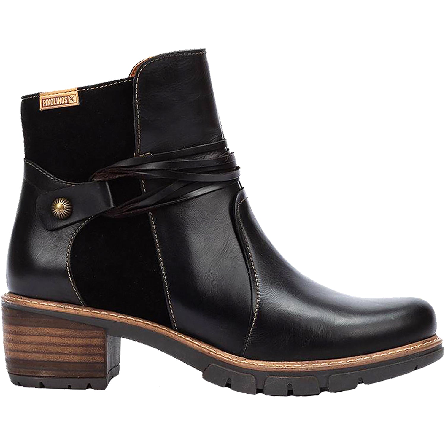 Womens Pikolinos Women's Pikolinos San Sebastian W1T-8906C2 Black Black Leather