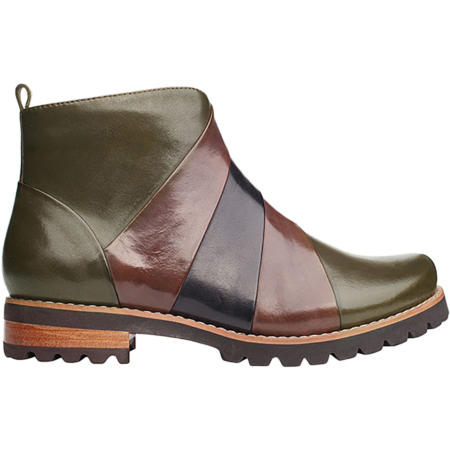 Womens Regarde le ciel Women's Regarde Le Ciel Layla-04 Muschio/Muddy/Navy Leather Muschio/Muddy/Navy Leather