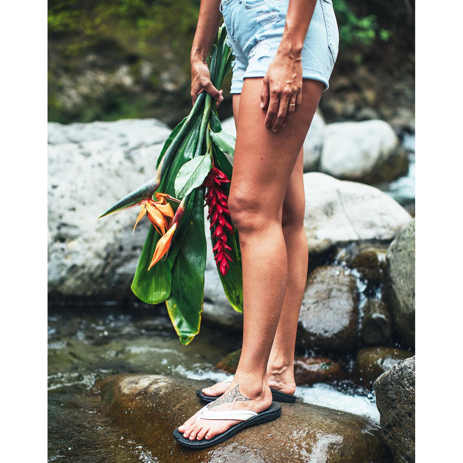 Womens Olukai Women's OluKai Ohana Black Synthetic Black Synthetic