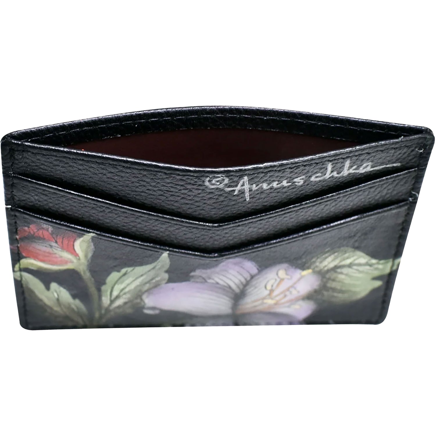 Womens Anuschka Anuschka Credit Card Case Hummingbird Heaven Leather Hummingbird Heaven Leather