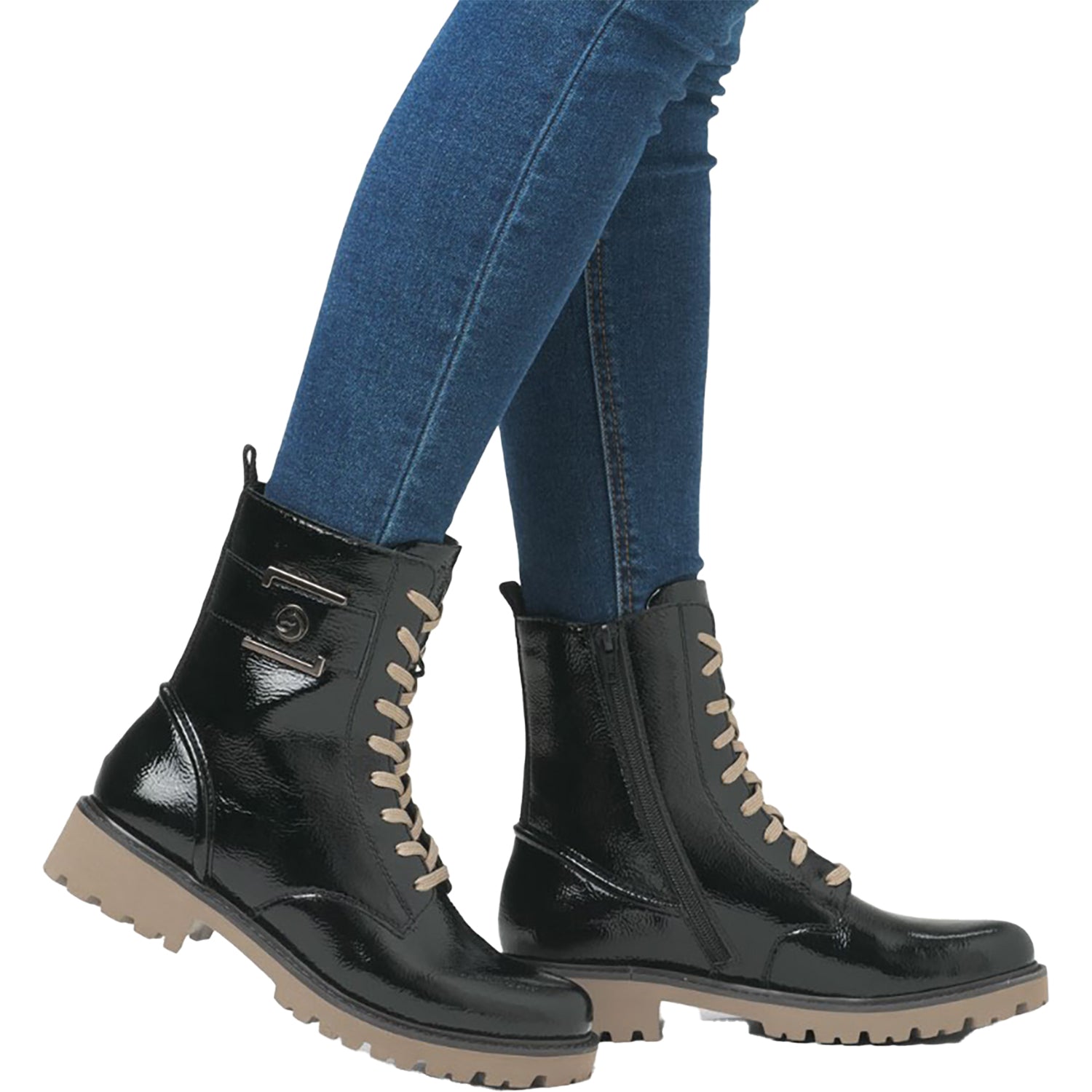 Womens Remonte Women's Remonte D8663-00 Black Crashlack Patent Leather Black Crashlack Patent Leather