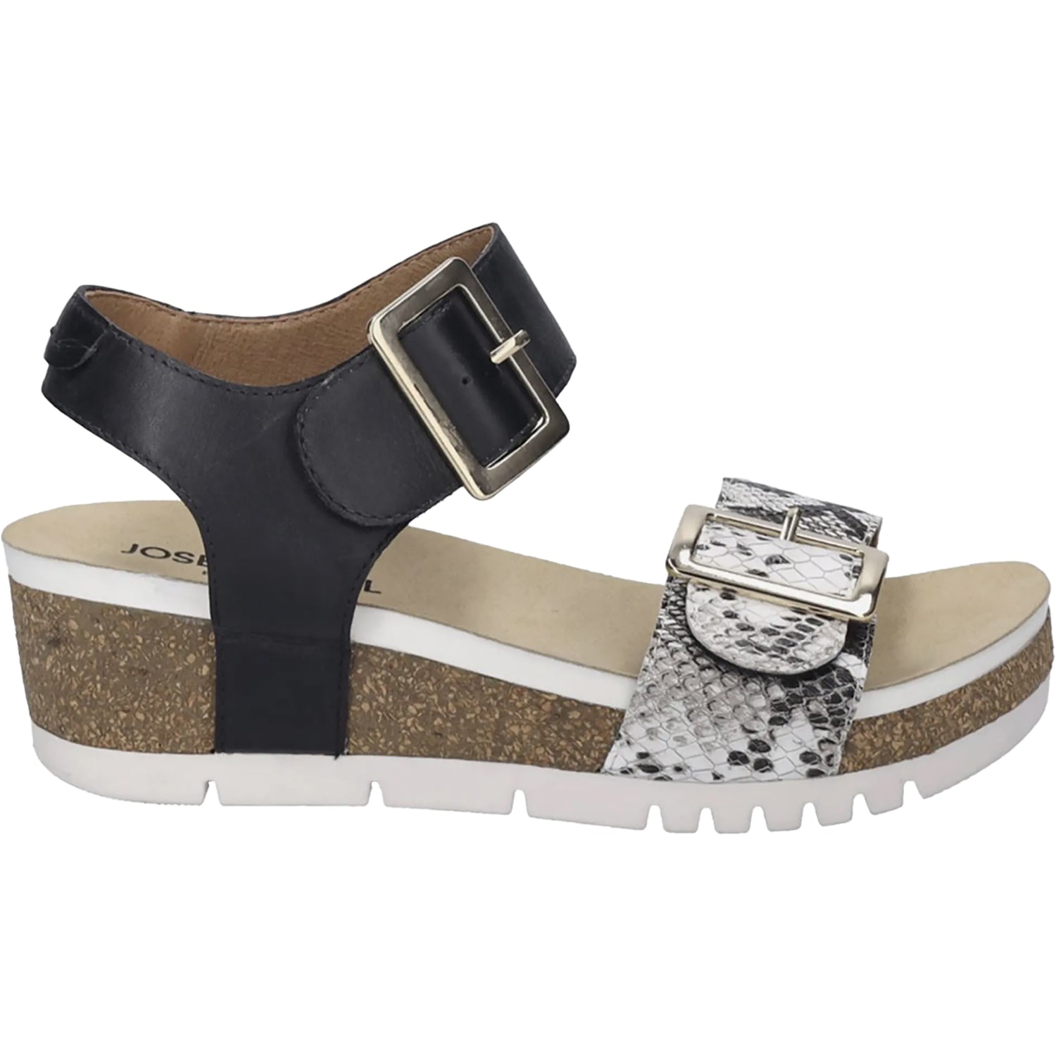 Womens Josef seibel Women's Josef Seibel Quinn 02 Black Snake Black Snake