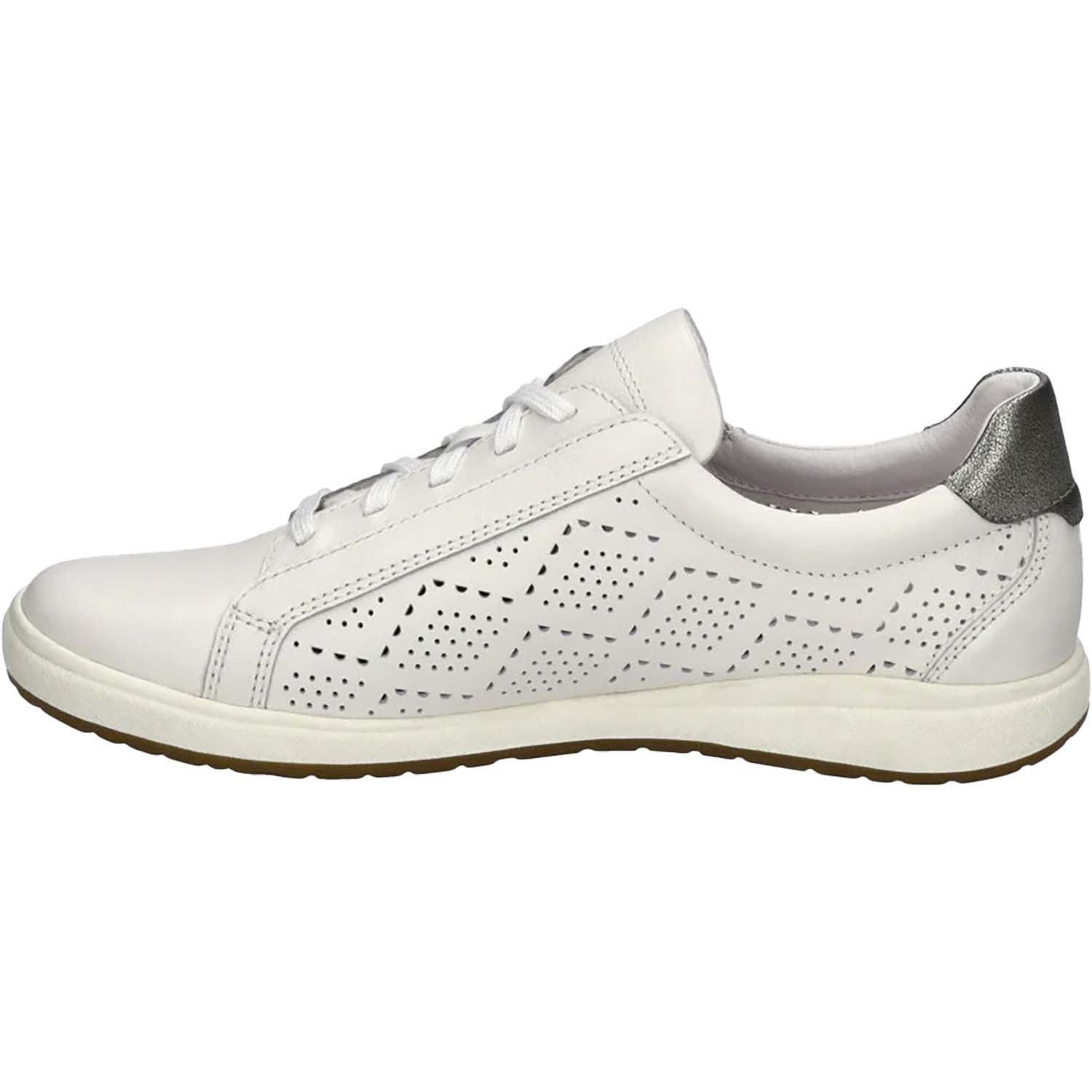 Womens Josef seibel Women's Josef Seibel Caren 65 White/Platin Kombi Leather White/Platin Leather