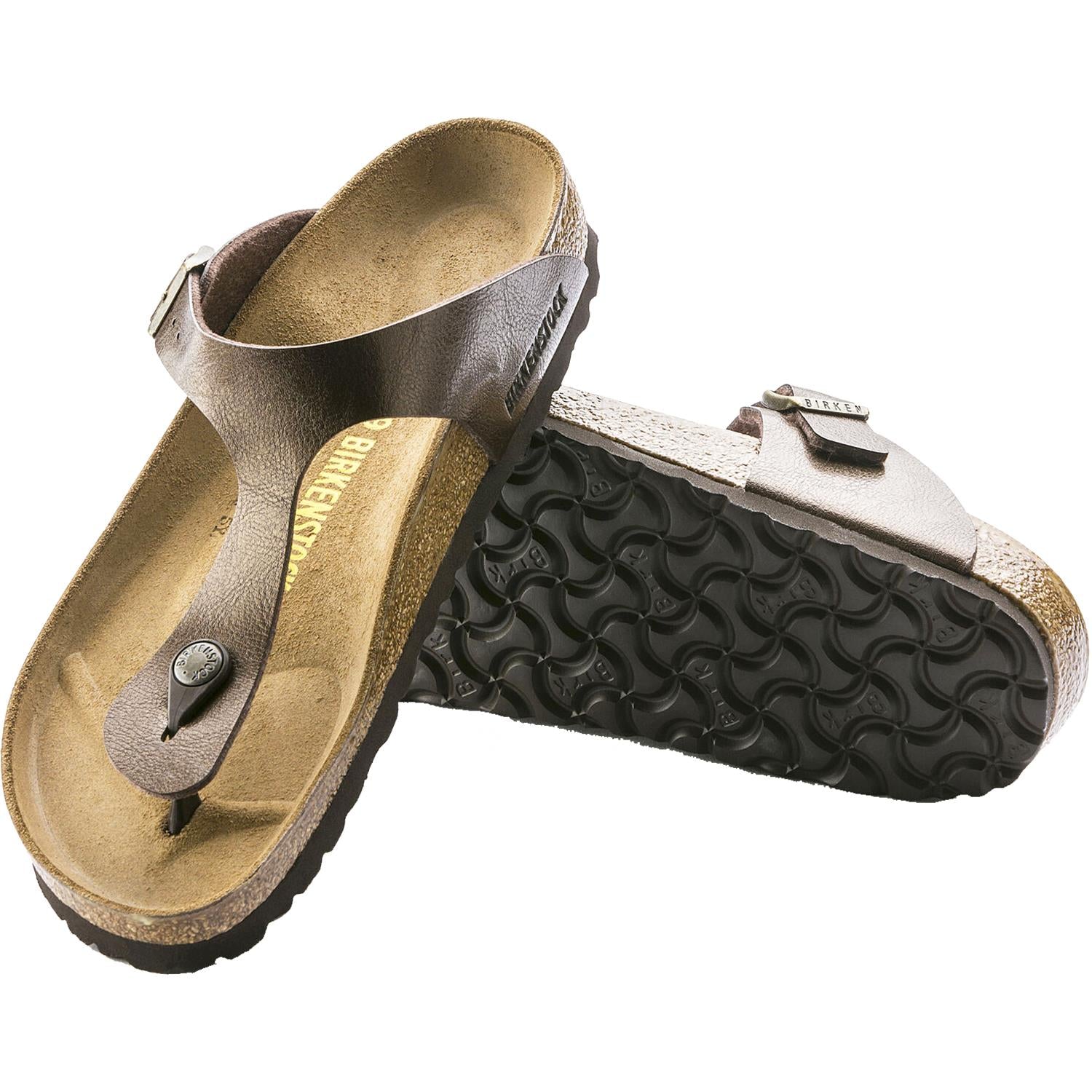 Womens Birkenstock Women's Birkenstock Gizeh Toffee Birko-Flor Toffee Birko-Flor