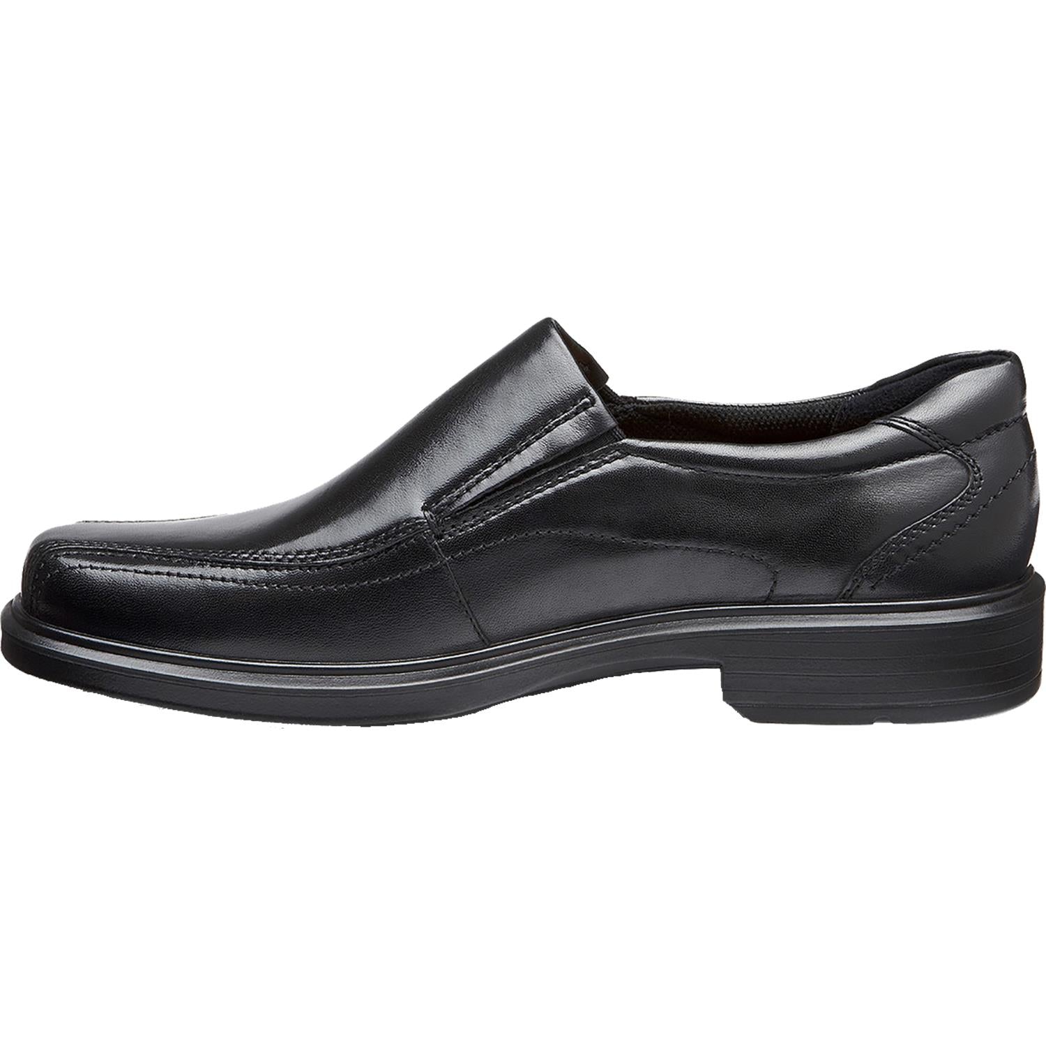 Mens Ecco Men's Ecco Helsinki Bicycle Toe Slip-On Black Leather Black Leather
