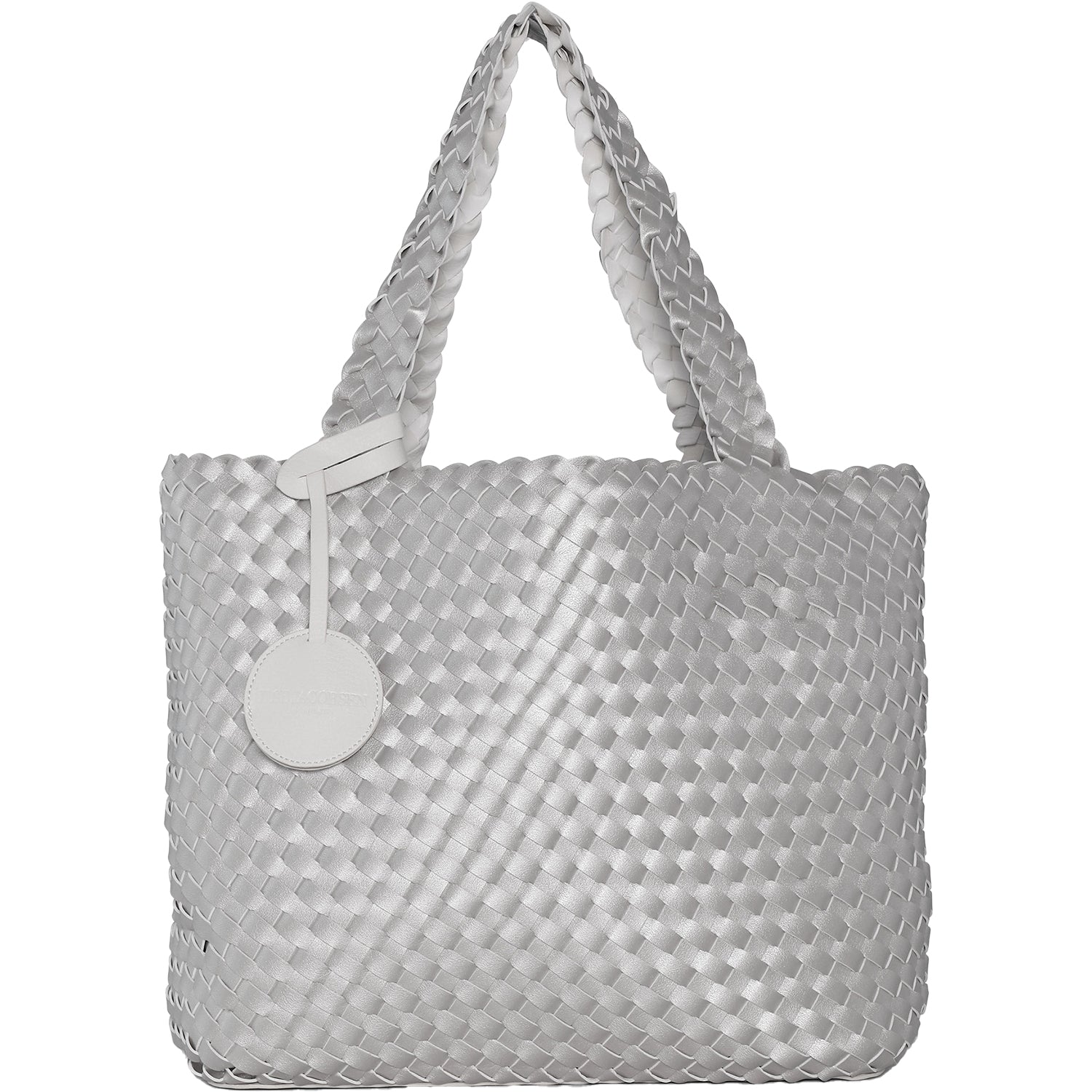 Womens Ilse jacobsen Women's Ilse Jacobsen Bag 08 Graphics Reversible Shopper Milk Cream Metallic/White Synthetic Milk Cream Metallic/White Synthetic