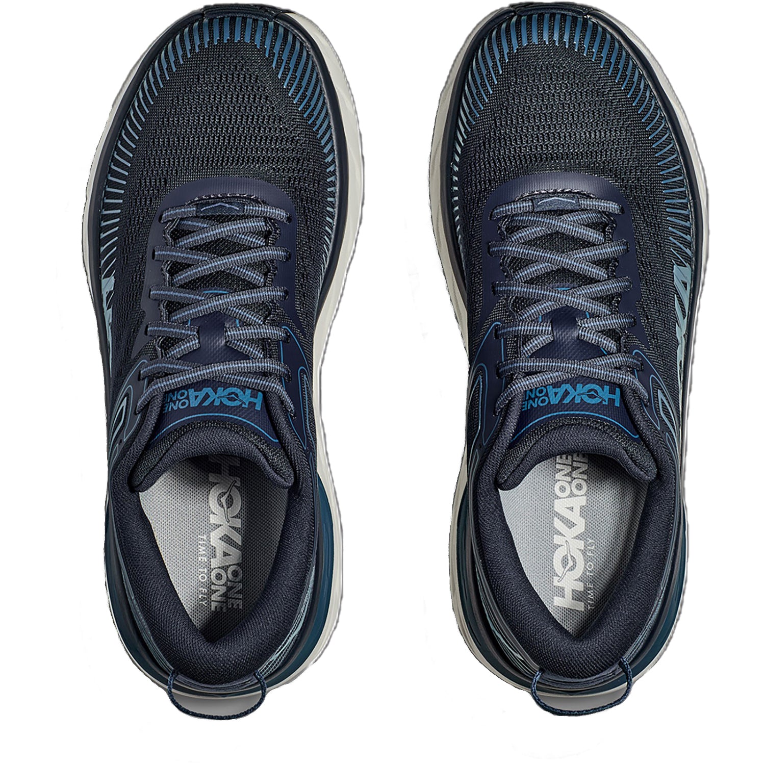 Mens Hoka one one Men's Hoka Bondi 7 Outerspace/White Mesh OuterSpace/White Mesh