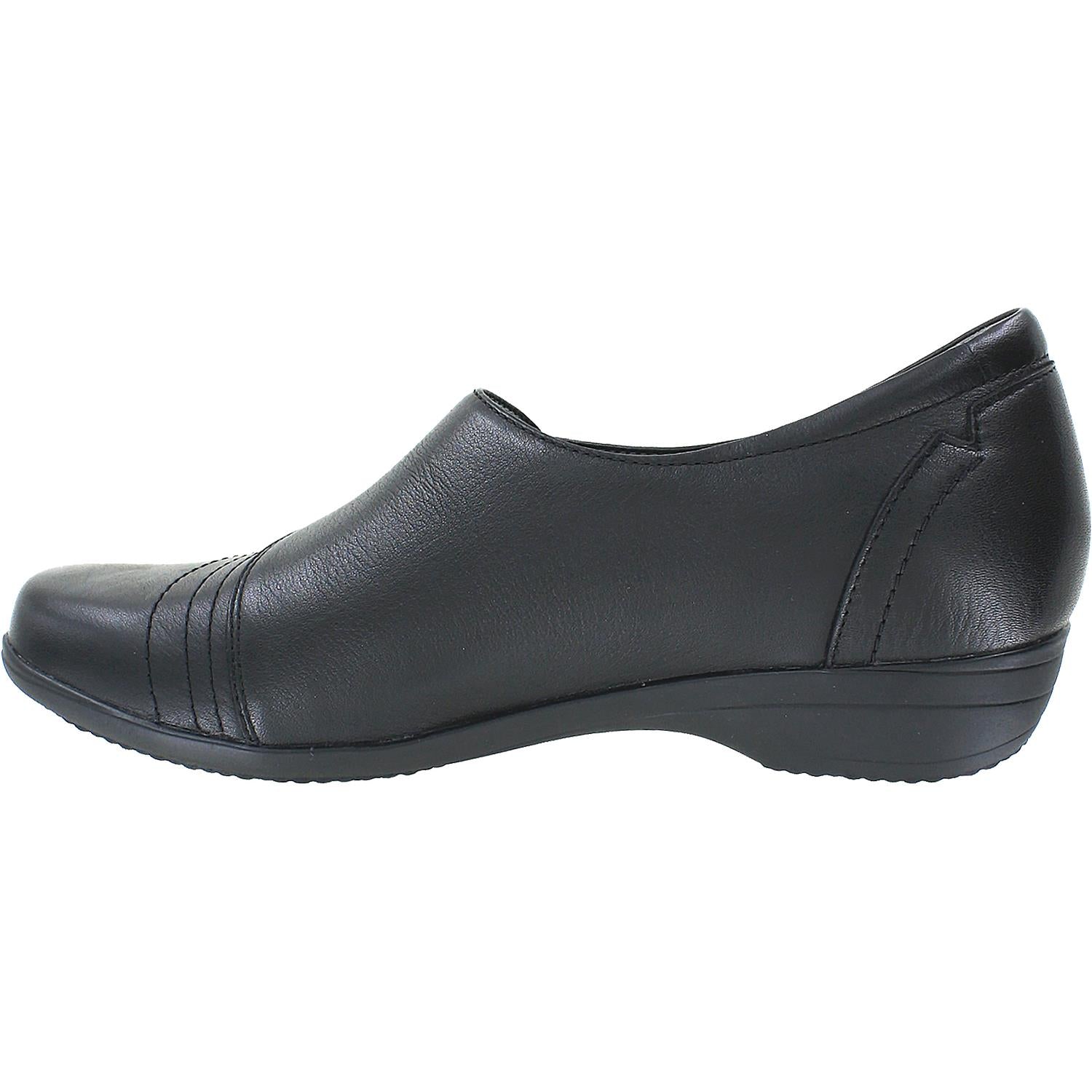 Womens Dansko Women's Dansko Franny Black Milled Leather Black Milled Leather