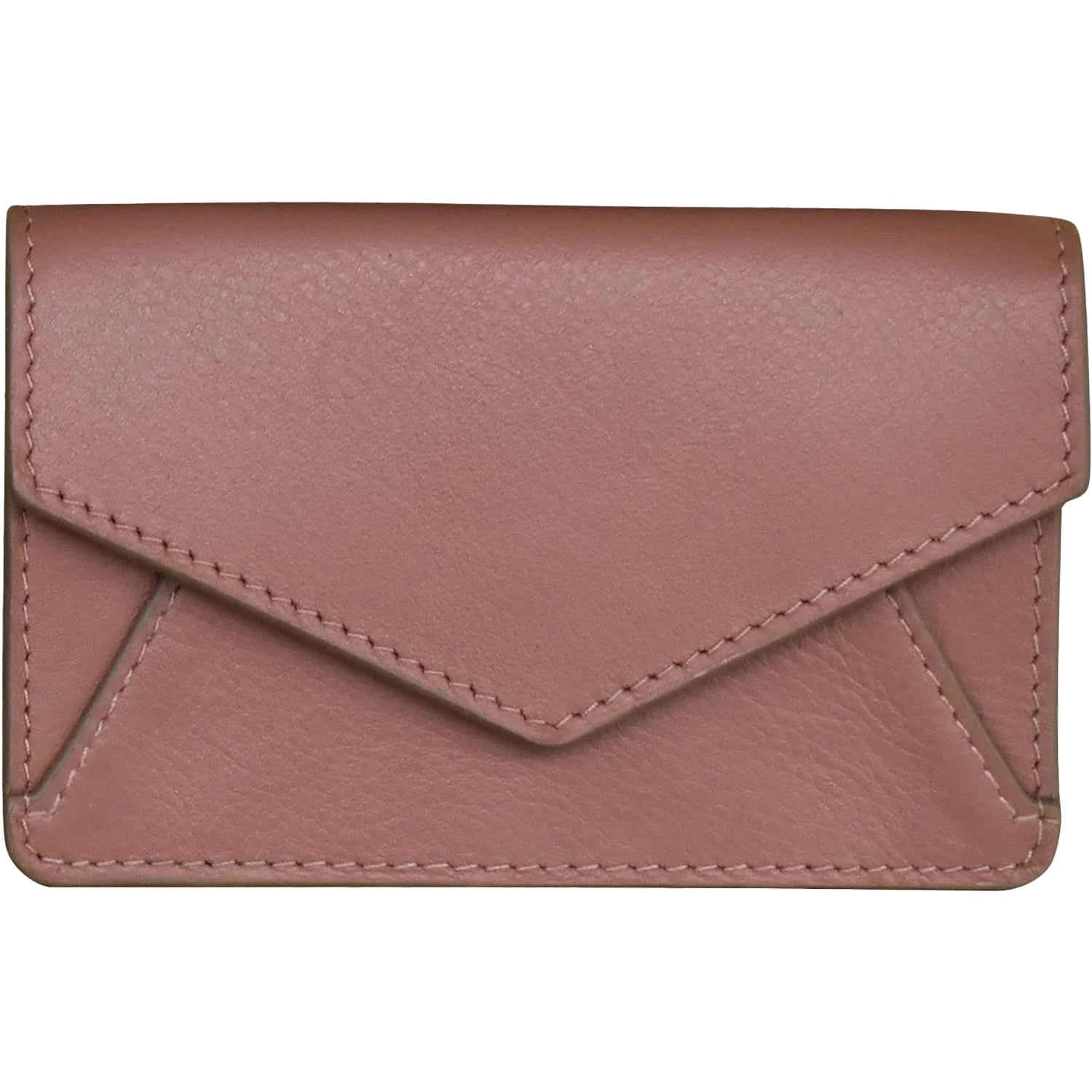 Womens Ili new york ili New York Envelope Business Card Case Mauve/Taupe Leather Mauve/Taupe Leather