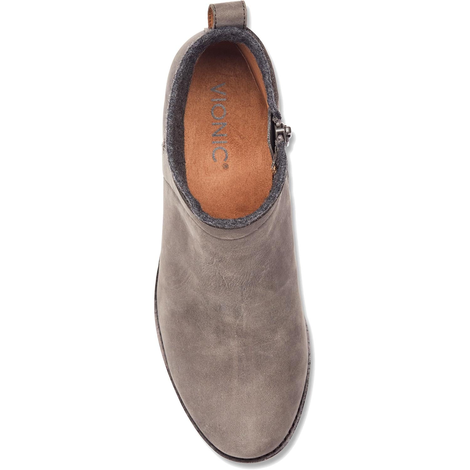 Womens Vionic Women's Vionic Joslyn Charcoal Leather Charcoal Leather