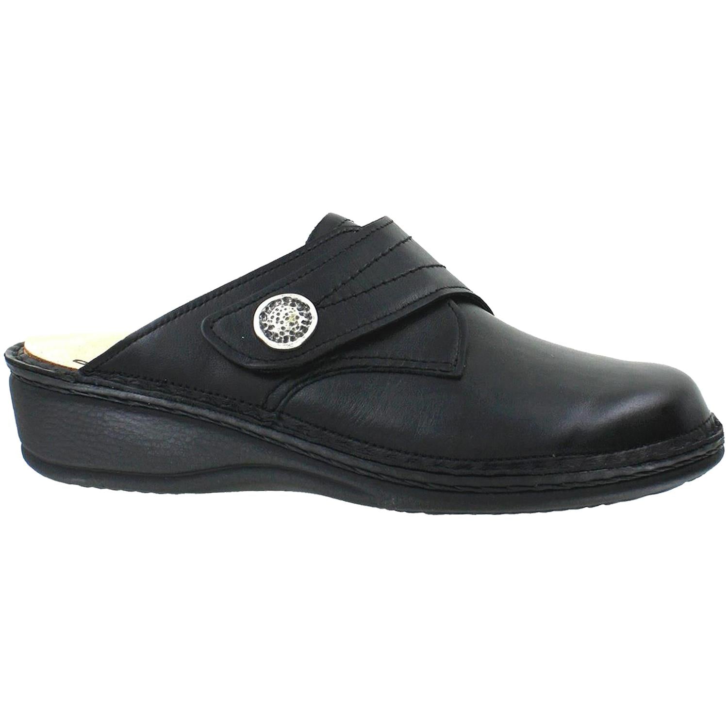 Womens Finn comfort Women's Finn Comfort Santa Fe Soft Black Nappa Leather Black Nappa Leather