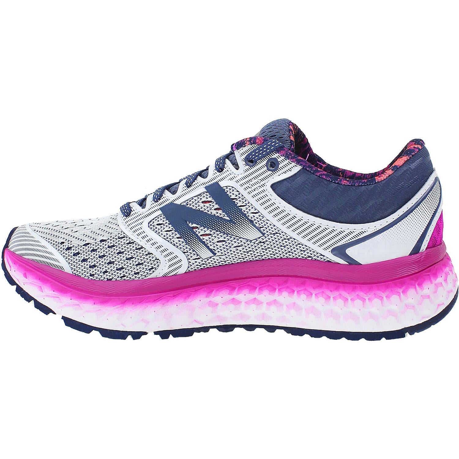 Womens New balance Women's New Balance W1080WO7 Fresh Foam Running Shoes Arctic Fox/Poisonberry/Vivid Tangerine Mesh Arctic Fox/Poisonberry/Vivid Tangerine Mesh