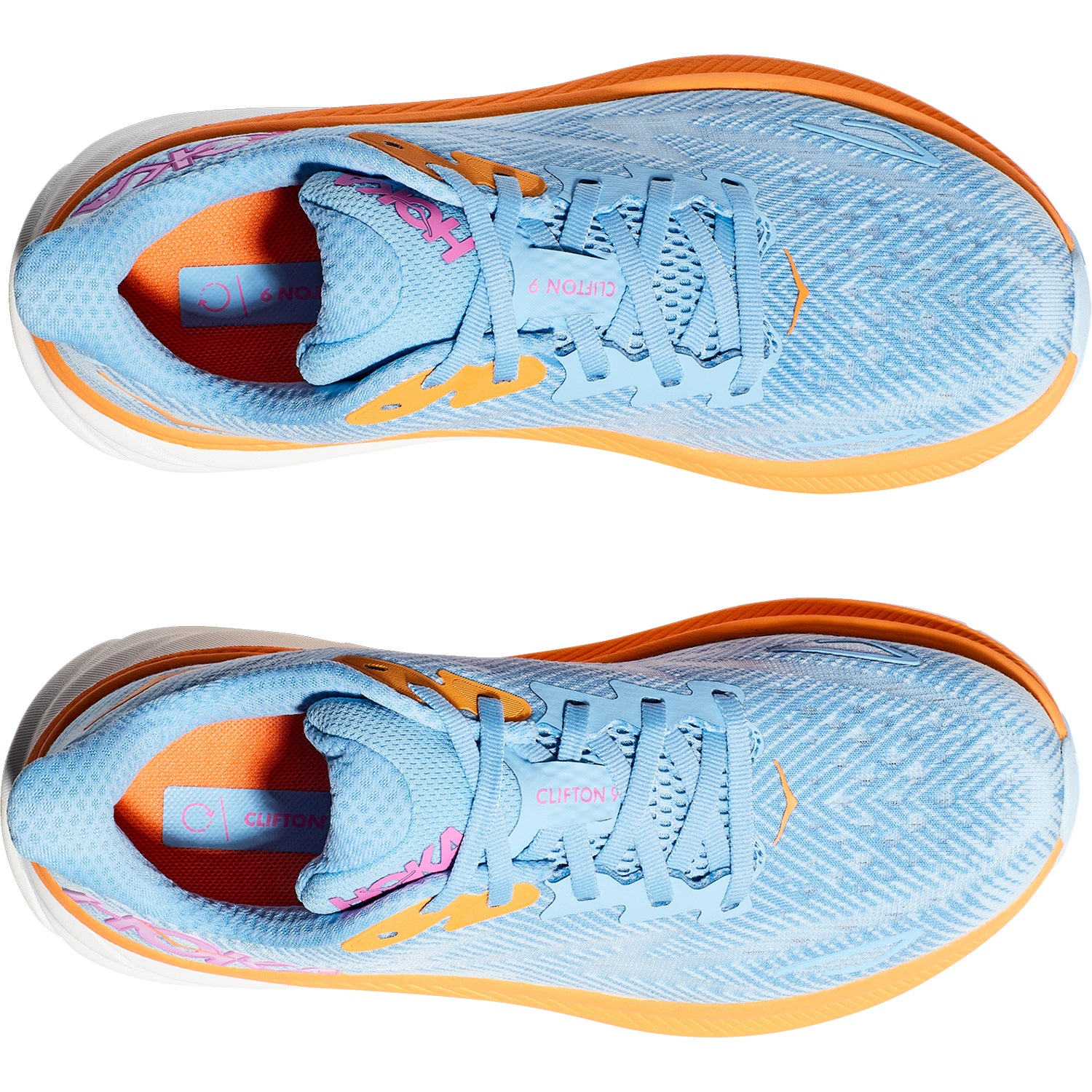 Womens Hoka one one Women's Hoka Clifton 9 Airy Blue/Ice Water Mesh Airy Blue/Ice Water Mesh