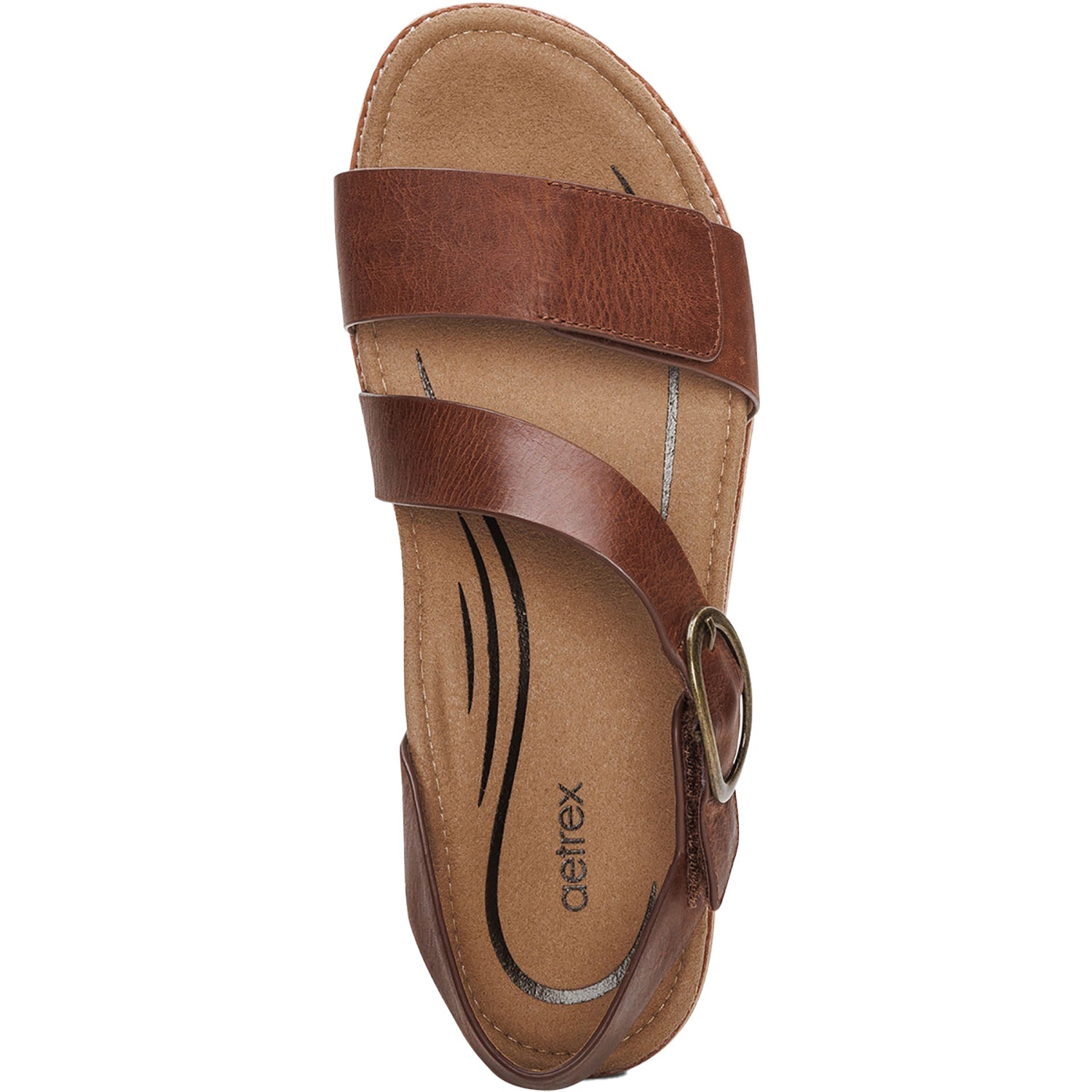 Womens Aetrex Women's Aetrex Tamara Walnut Leather Walnut Leather