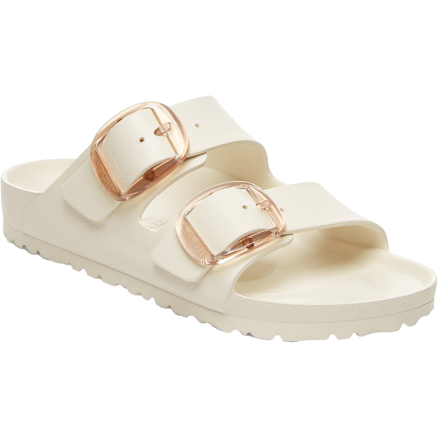Womens Birkenstock Women's Eva Big Buckle Arizona Eggshell Eggshell