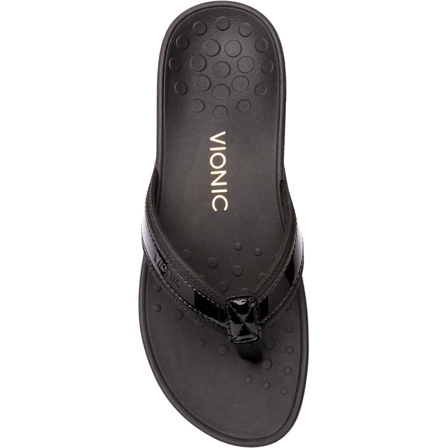 Womens Vionic Women's Vionic High Tide Black Fabric/Leather Black Fabric/Leather