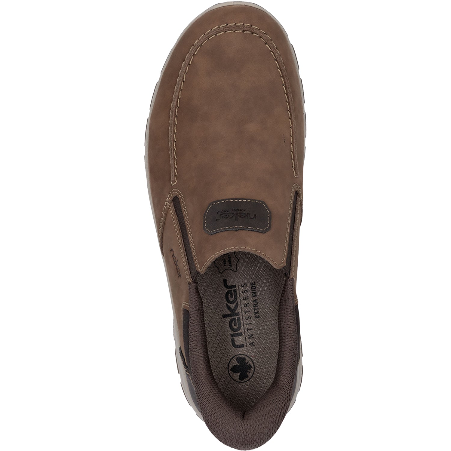 Mens Rieker Men's Rieker 03655-24 Hands-Free Slip-On Brown Leather Brown Leather