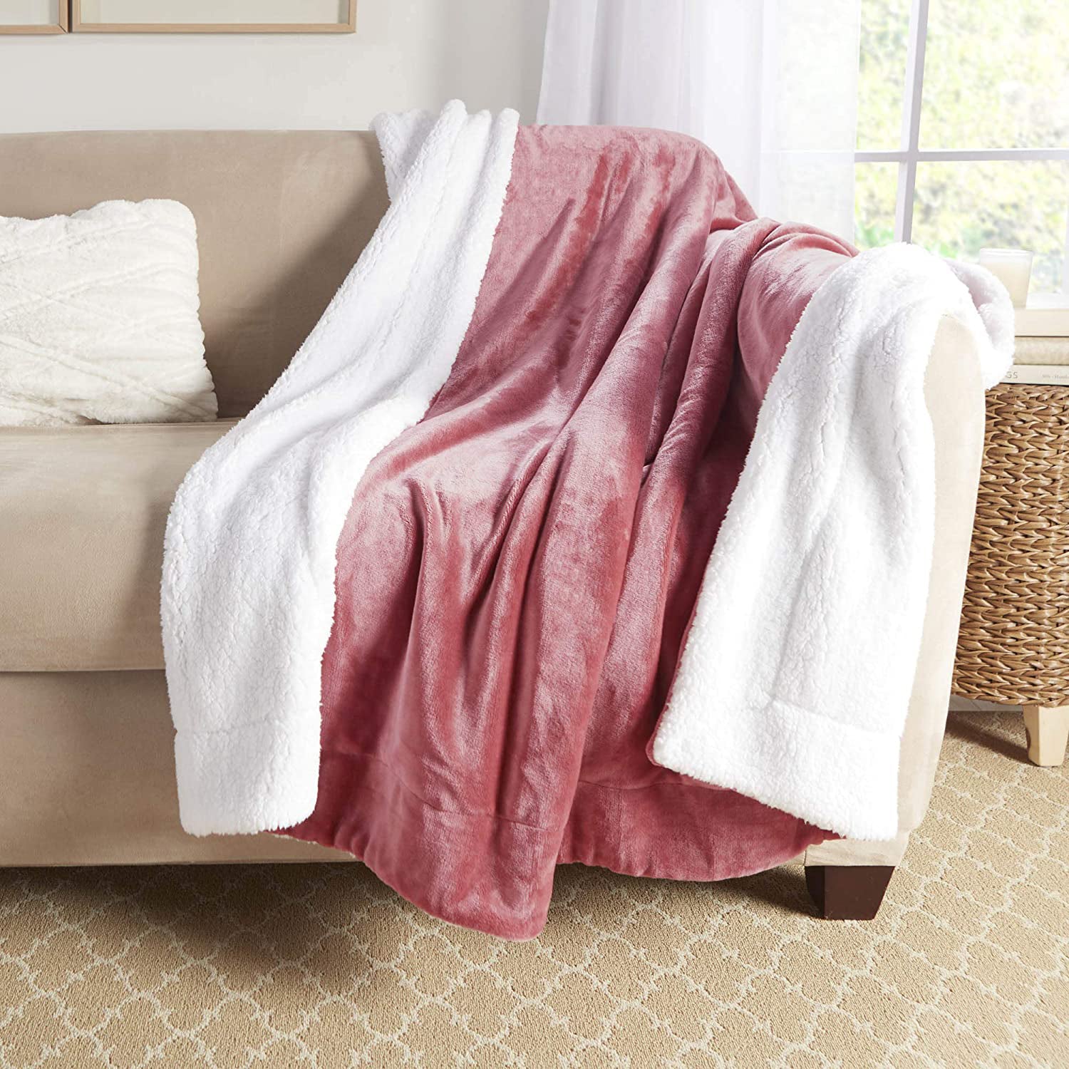 Unisex Genteele blankets Unisex Genteele Sherpa Throw Blanket Light Mahogany Light Mahogany