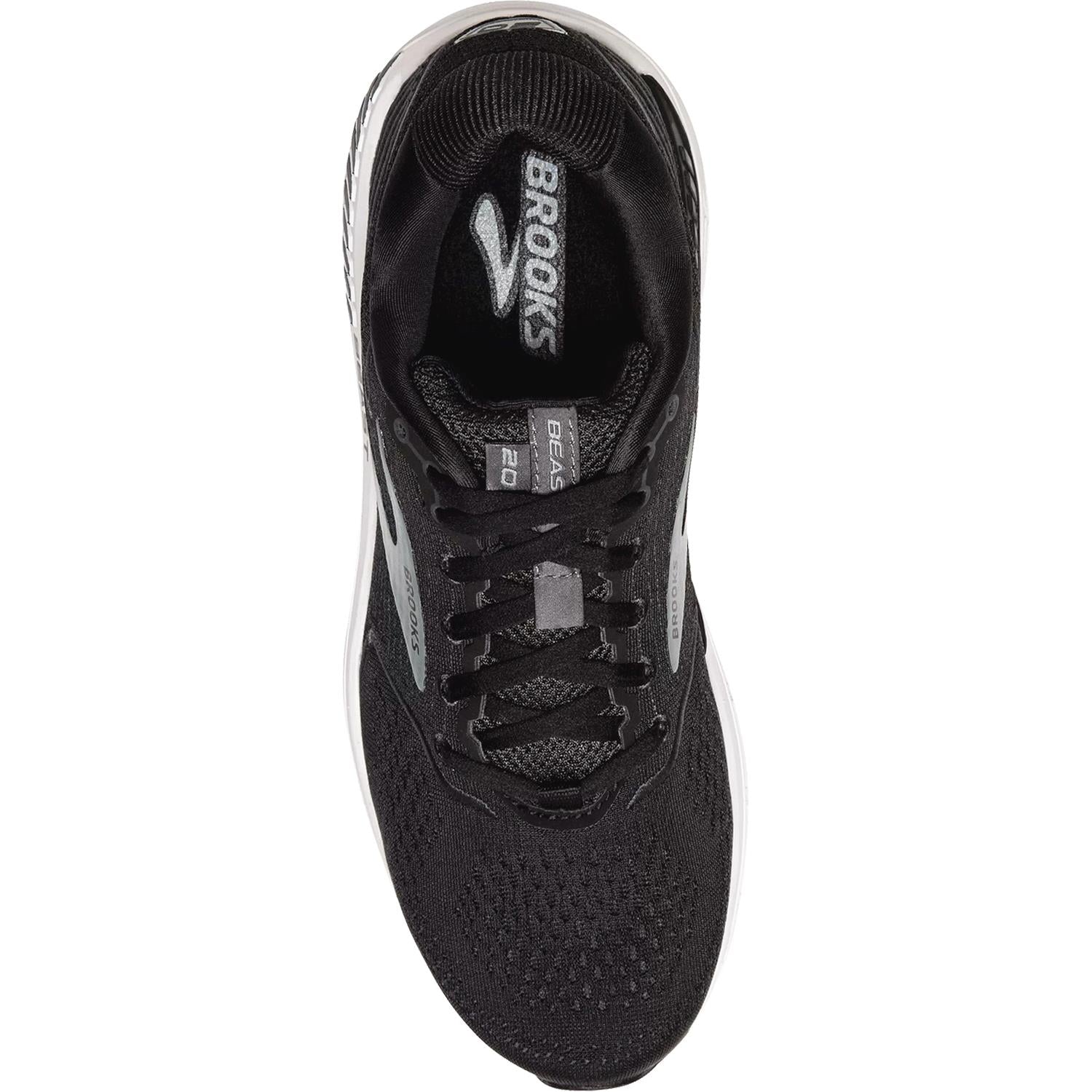 Mens Brooks Men's Brooks Beast 20 Black/Ebony/Grey Mesh Black/Ebony/Grey Mesh