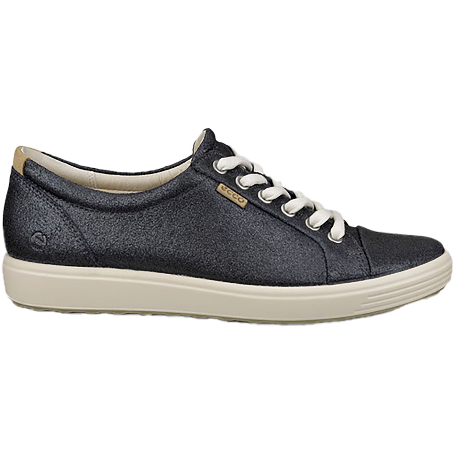 Womens Ecco Women's Ecco Soft 7 City Sneaker Silver Heavy Suede Silver Heavy