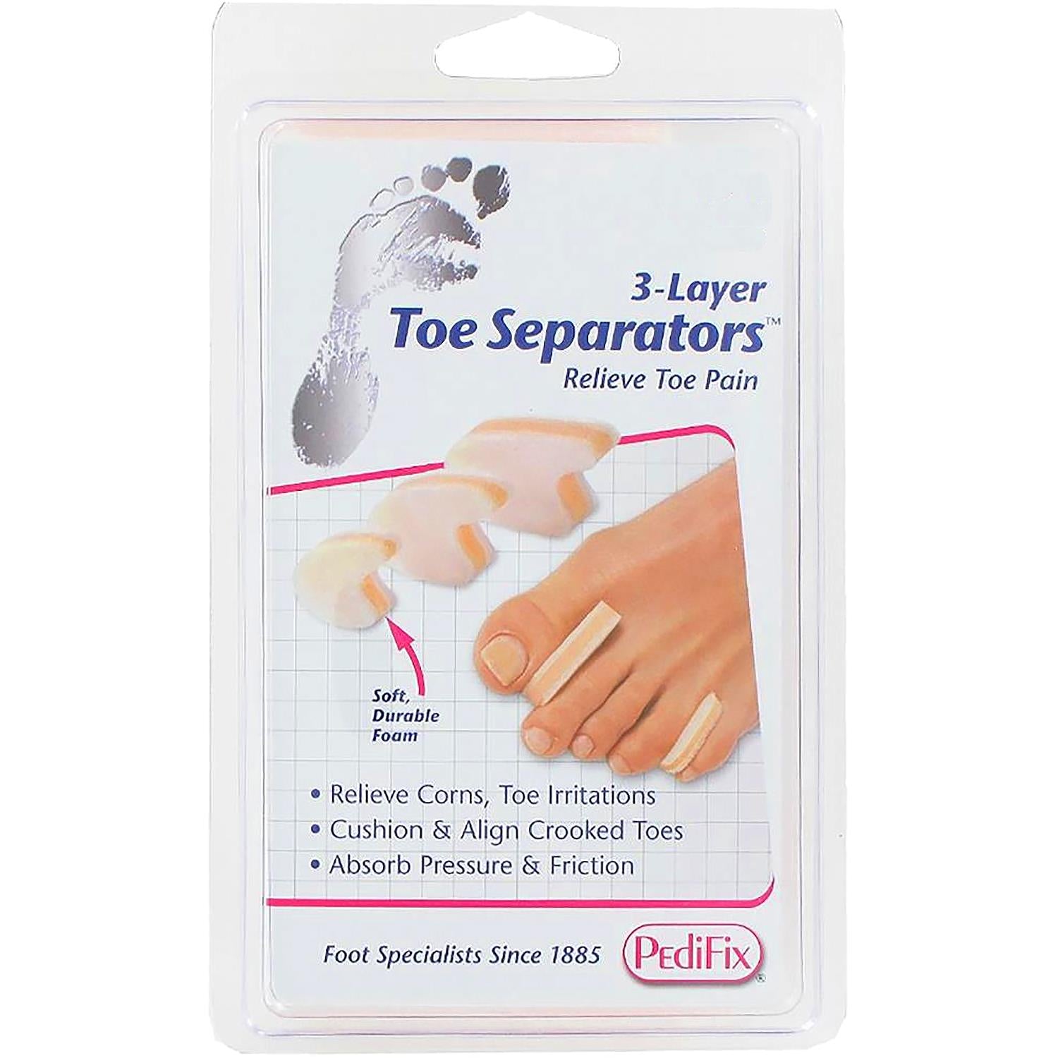 Unisex Pedifix Unisex PediFix 3 Layer Toe Separators Natural