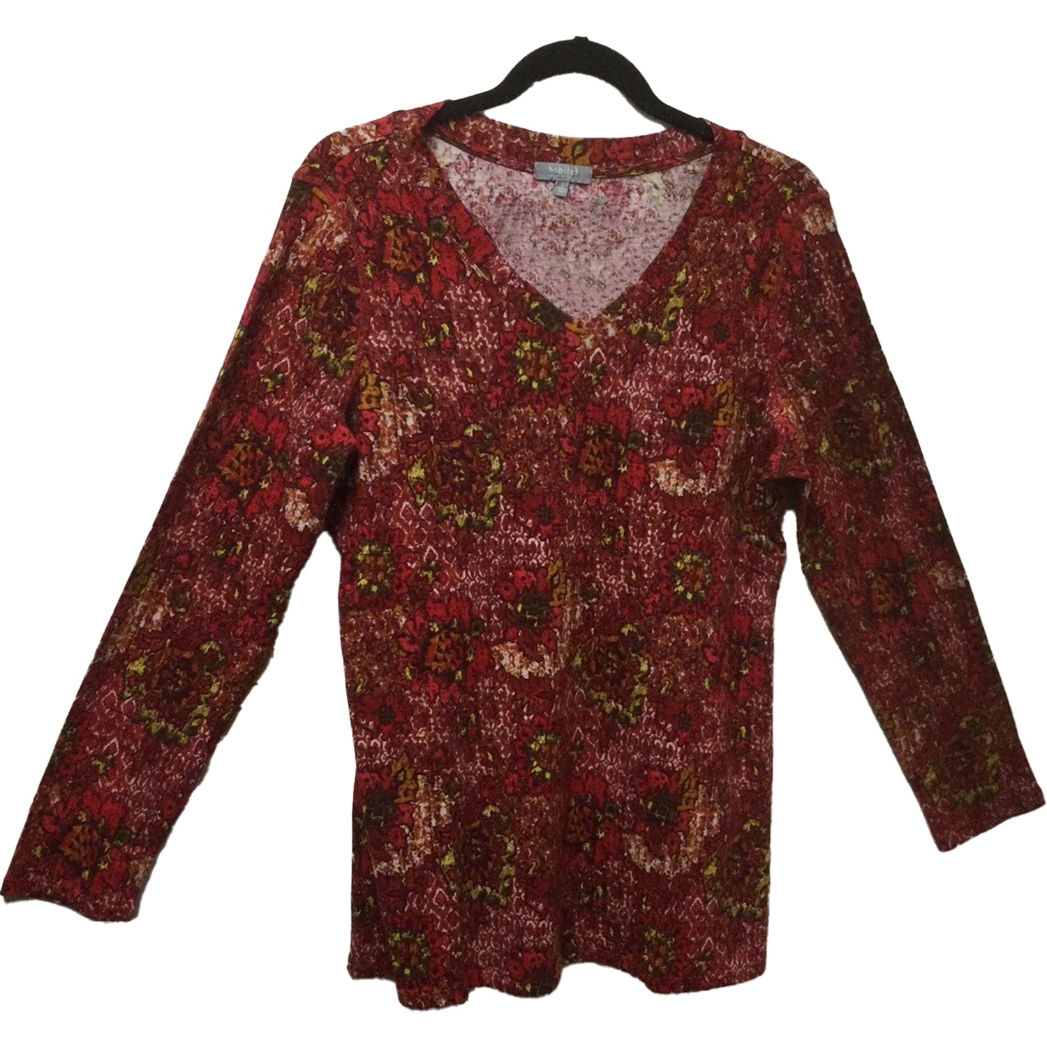 Womens Habitat Women's Habitat Cozy Rib V-Neck Tunic Apple Apple