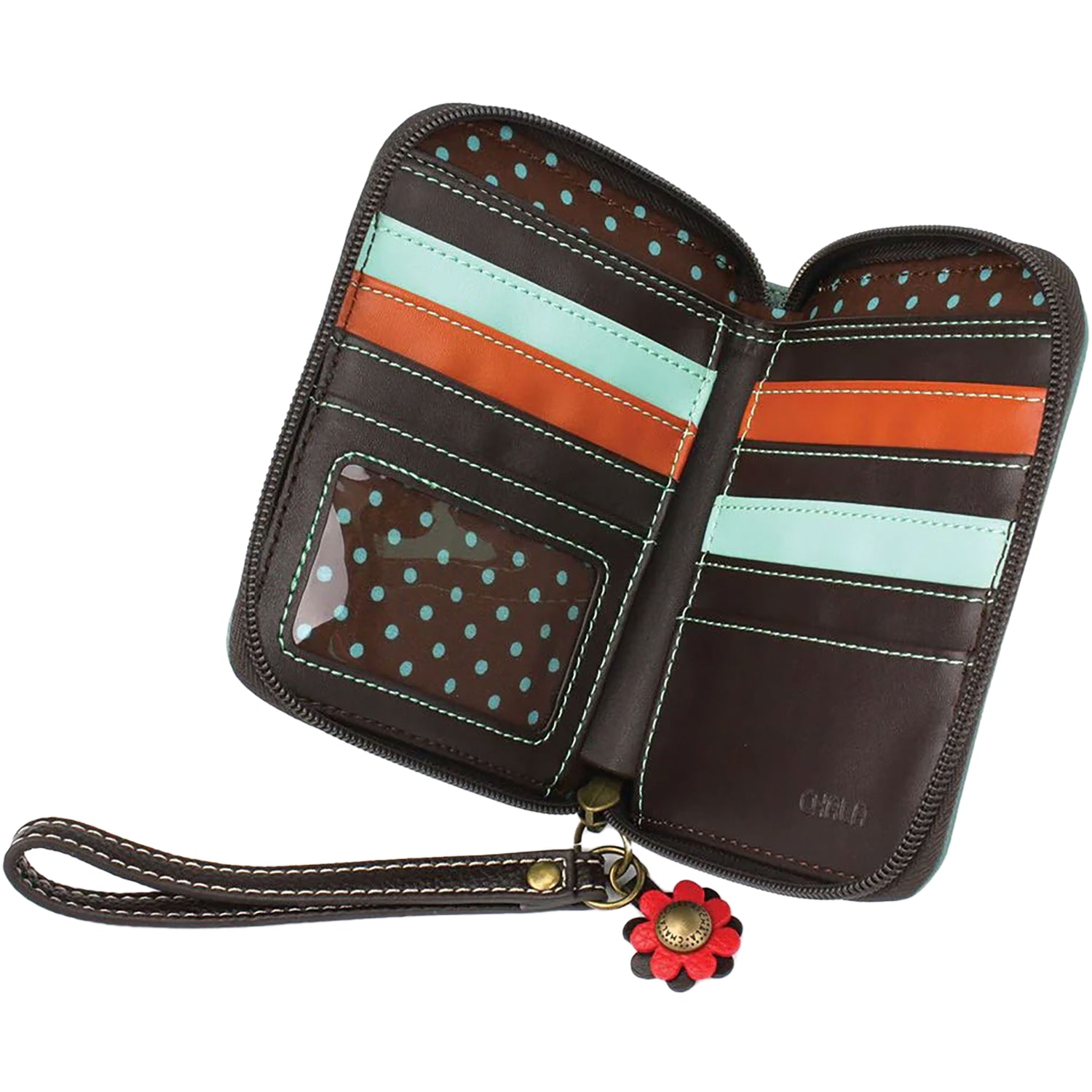 Unisex Chala Chala Zip-Around Wallet Bike Teal Bike Teal