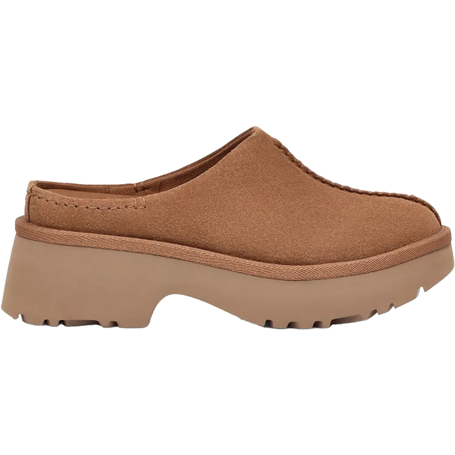 Womens Ugg Women's UGG New Heights Clog Chestnut Suede Chestnut Suede