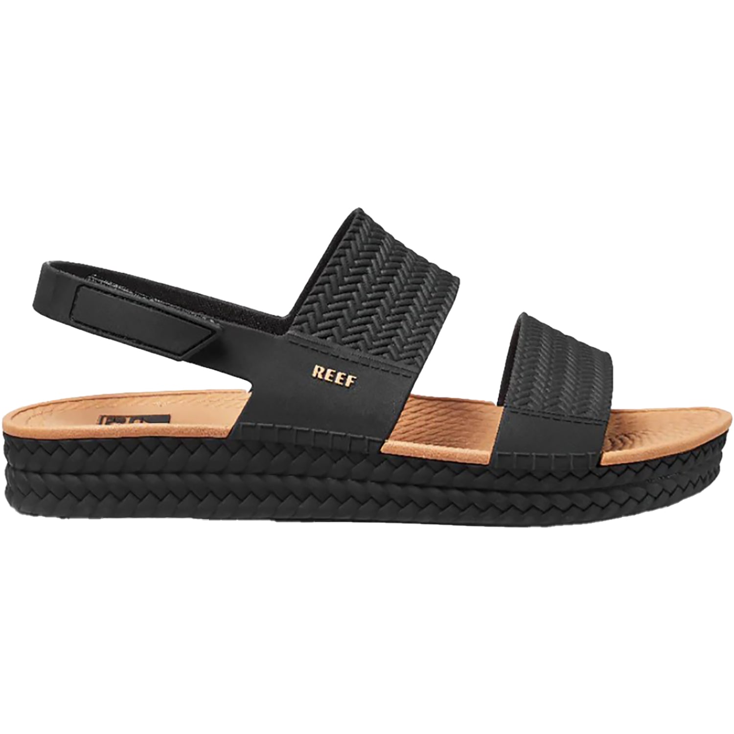 Womens Reef Women's Reef Water Vista Black/Tan Synthetic Black/Tan Synthetic