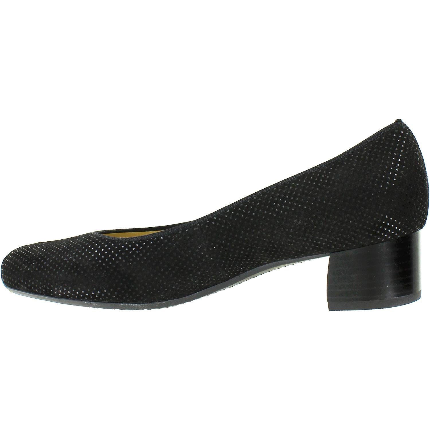 Womens Ara shoes Women's Ara Vivian Black Puntikid Suede Black Puntikid Suede