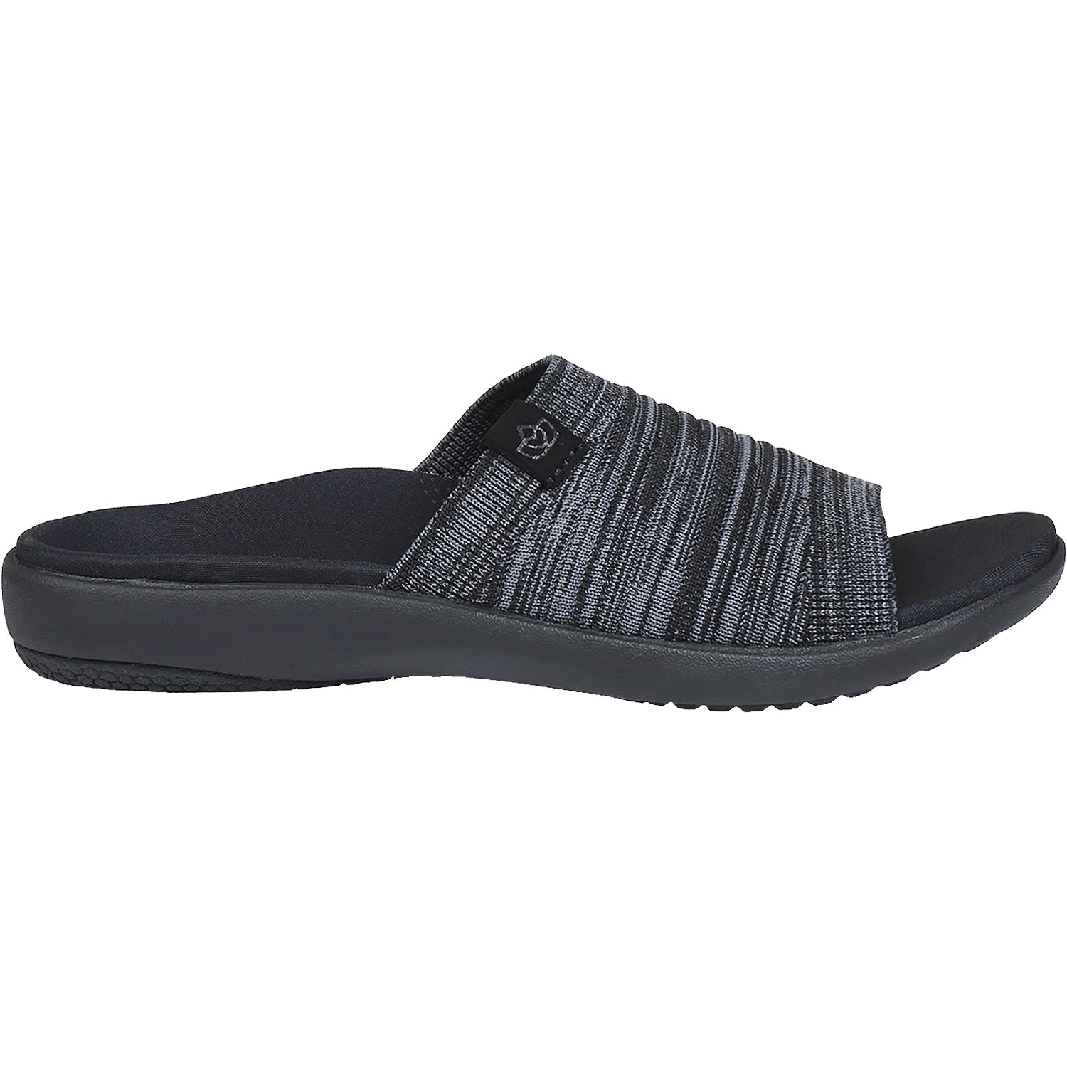 Womens Spenco Women's Spenco Astoria Memory Foam Slide Black Knit Fabric Black Knit Fabric