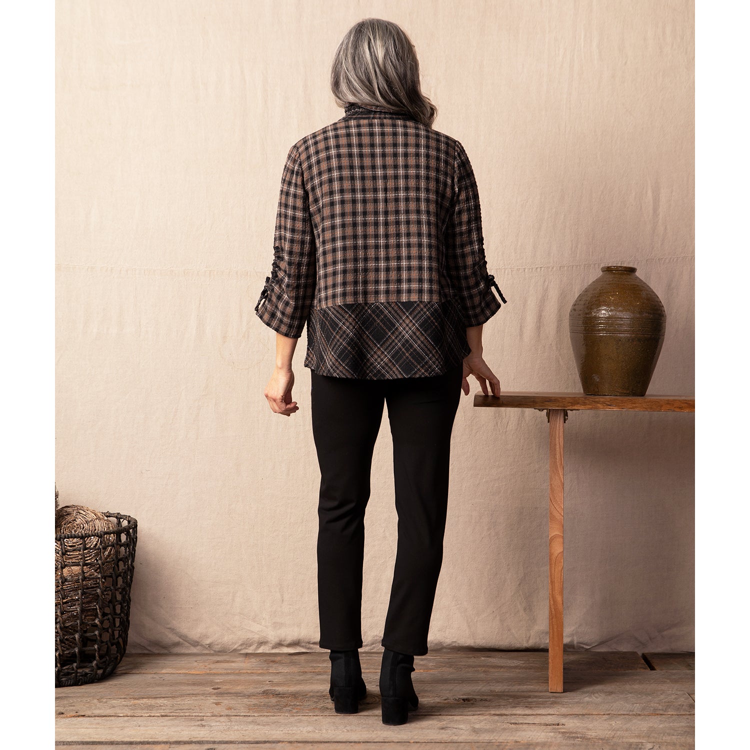 Womens Habitat Women's Habitat Autumn Plaid Mix Jacket Morel Morel