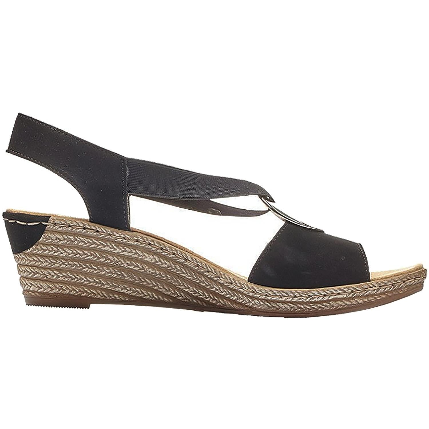 Womens Rieker Women's Rieker 624H6-00 Fanni H6 Black Marokko Synthetic Black Marokko Synthetic