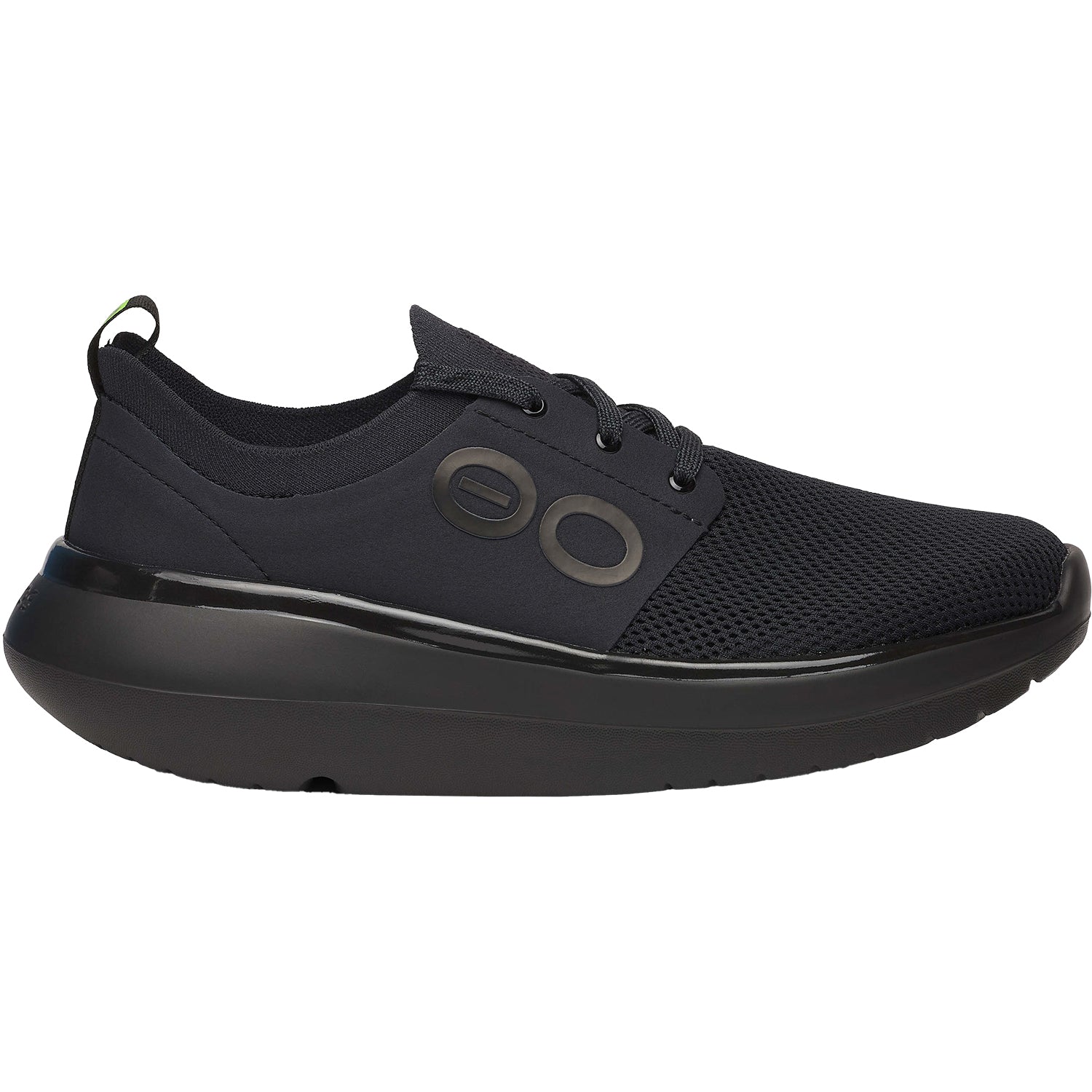 Womens Oofos Women's Oofos Oomy Stride Black/Black Synthetic Black/Black Synthetic