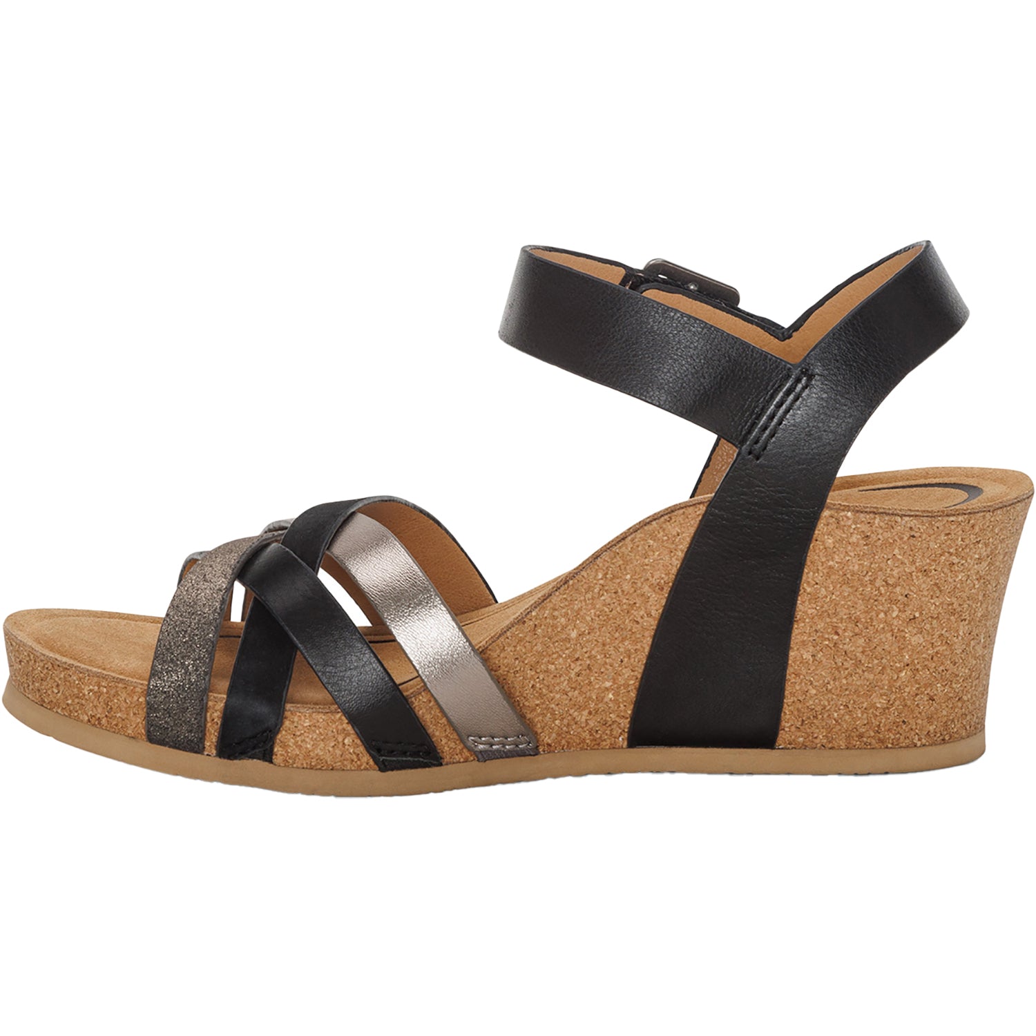 Womens Aetrex Women's Aetrex Noelle Black Multi Leather Black Multi Leather