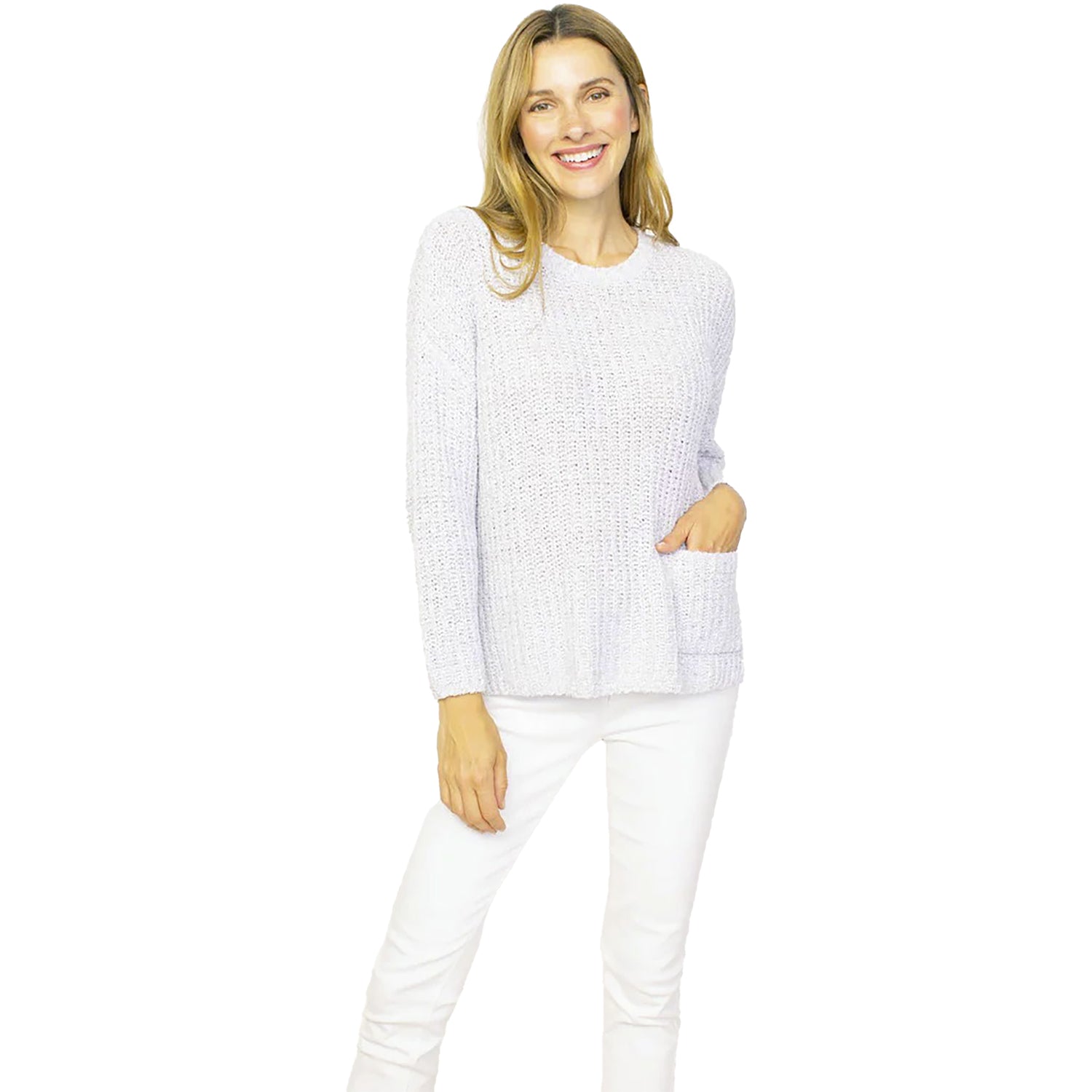 Womens Habitat Women's Habitat Fisherman Rib Pullover Smoke Smoke