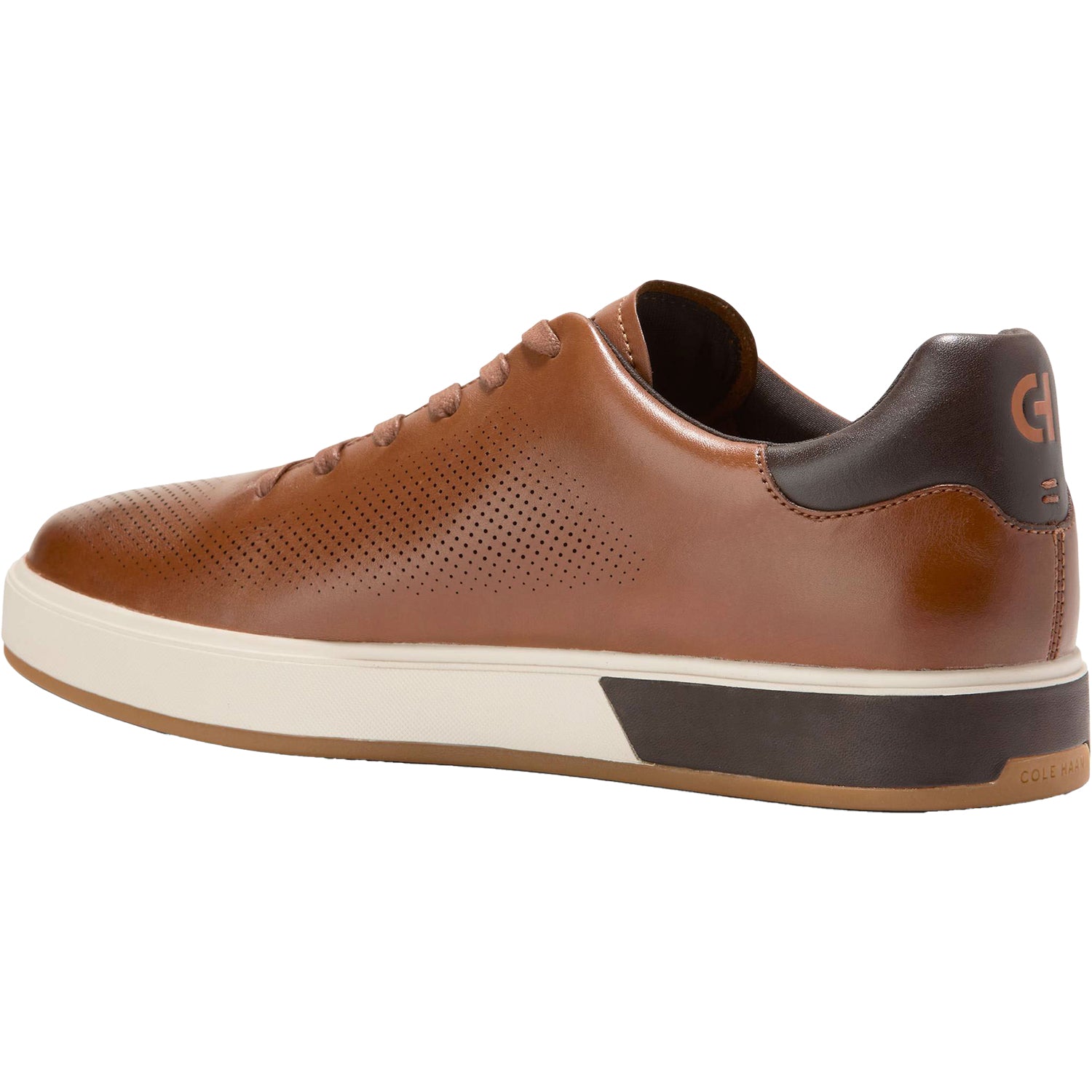 Mens Cole haan Men's Cole Haan GrandPro Angleace British Tan/Dark Chocolate Leather British Tan/Dark Chocolate Leather