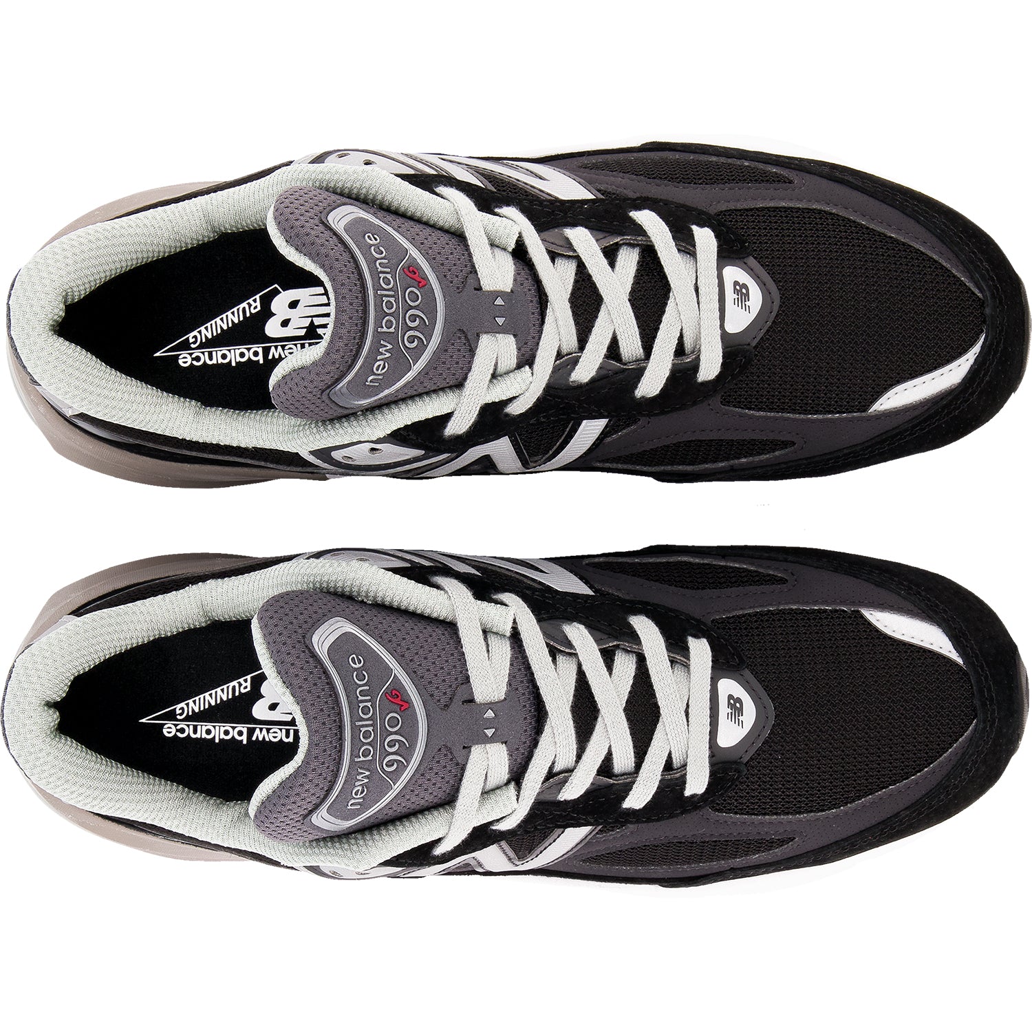 Womens New balance Women's New Balance W990BK6 Black/White Suede/Mesh Black Suede/Mesh