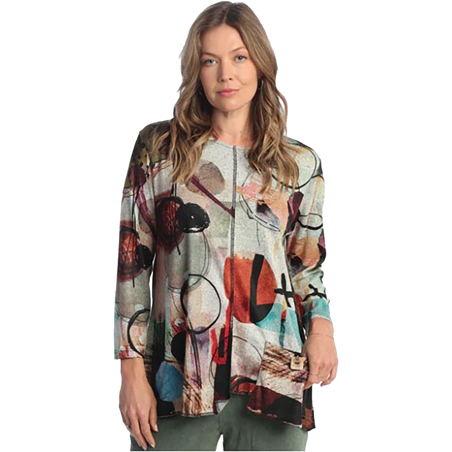 Womens Jess & jane Women's Jess & Jane Two Pocket Tunic Toscana Fall Multi Fall Multi