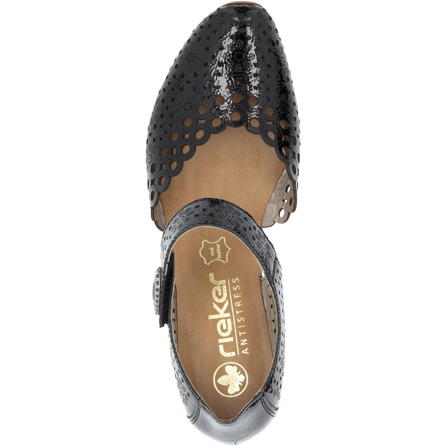 Womens Rieker Women's Rieker 43753-02 Mirjam 53 Nero/Black Leather Nero/Black Leather