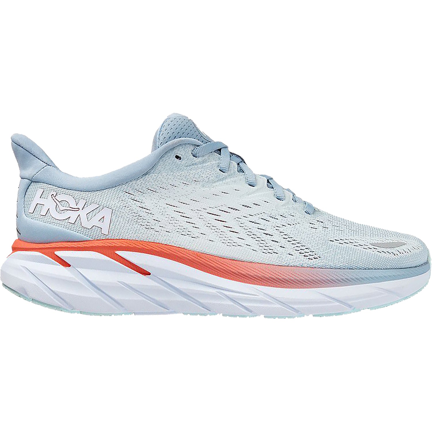 Womens Hoka one one Women's Hoka Clifton 8 Blue Fog/Plein Air Mesh Blue Fog/Plein Air Mesh