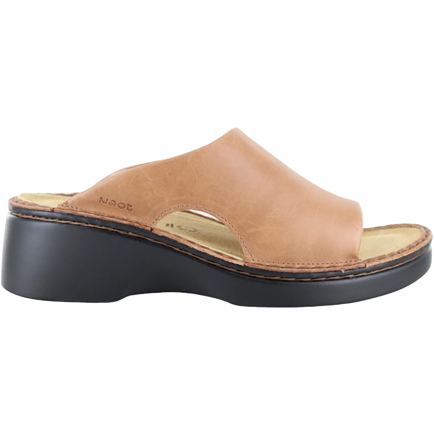 Womens Naot Women's Naot Rome Latte Brown Leather Latte Brown Leather