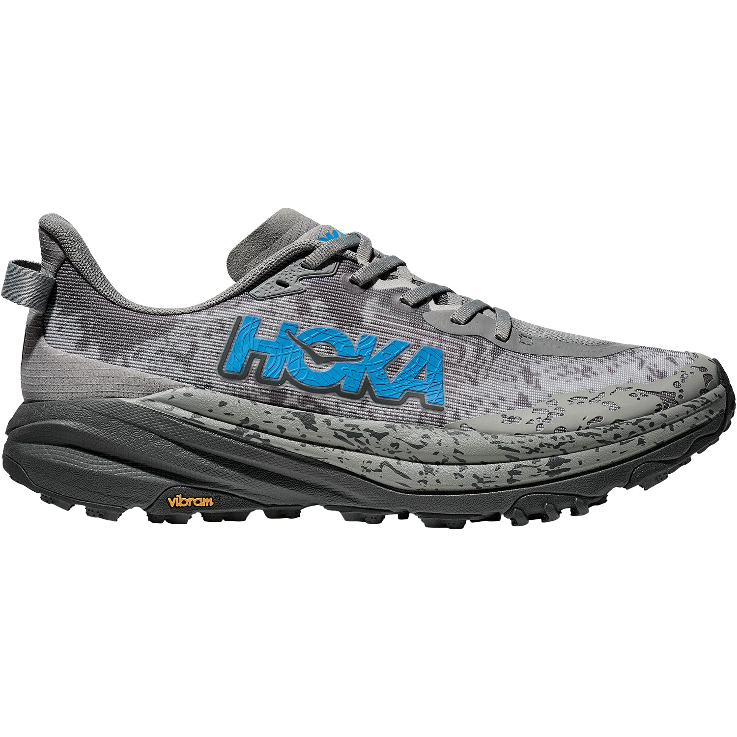Mens Hoka one one Men's Hoka Speedgoat 6 Galactic Grey/Hoka Blue Synthetic Galactic Grey/Hoka Blue Synthetic