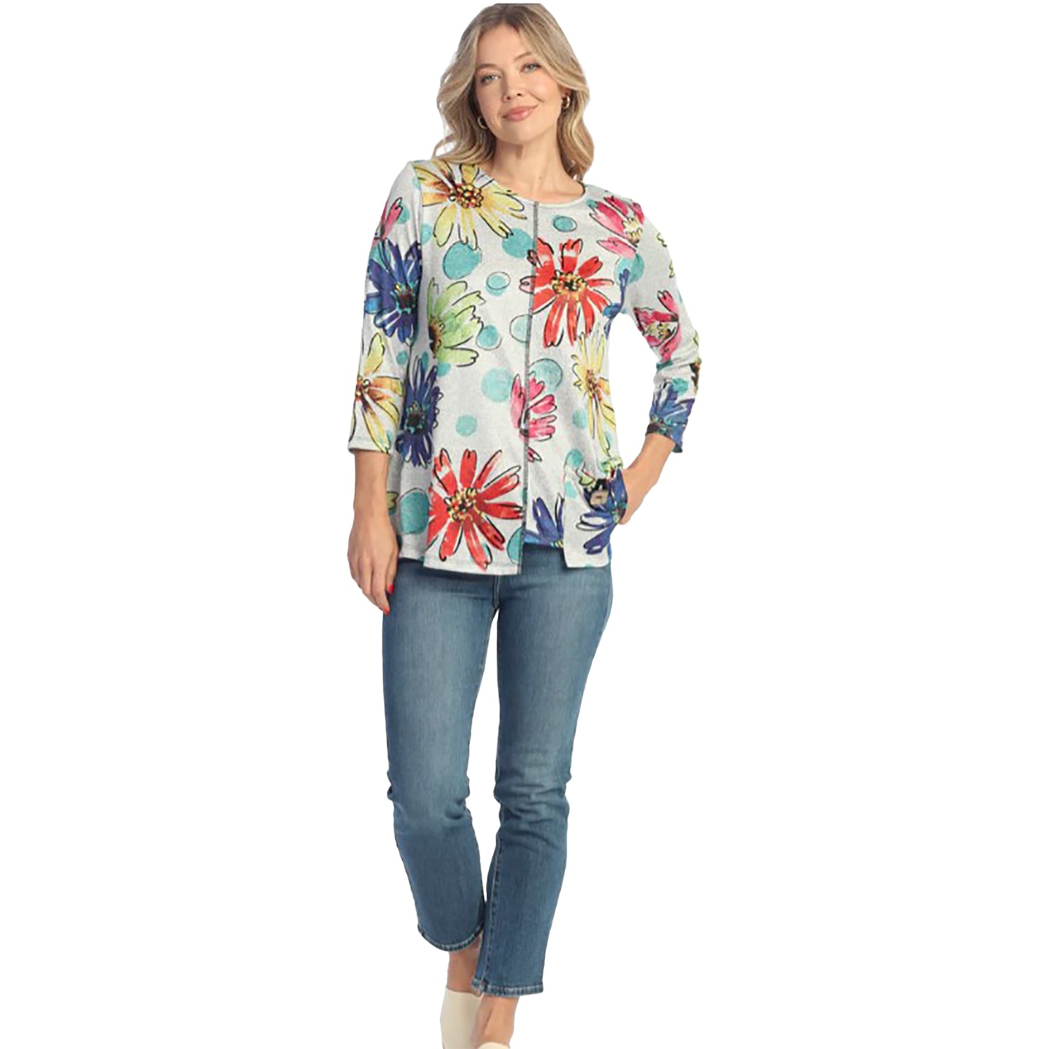 Womens Jess & jane Women's Jess & Jane Yummy 3/4 Slv Crew Arabella Arabella