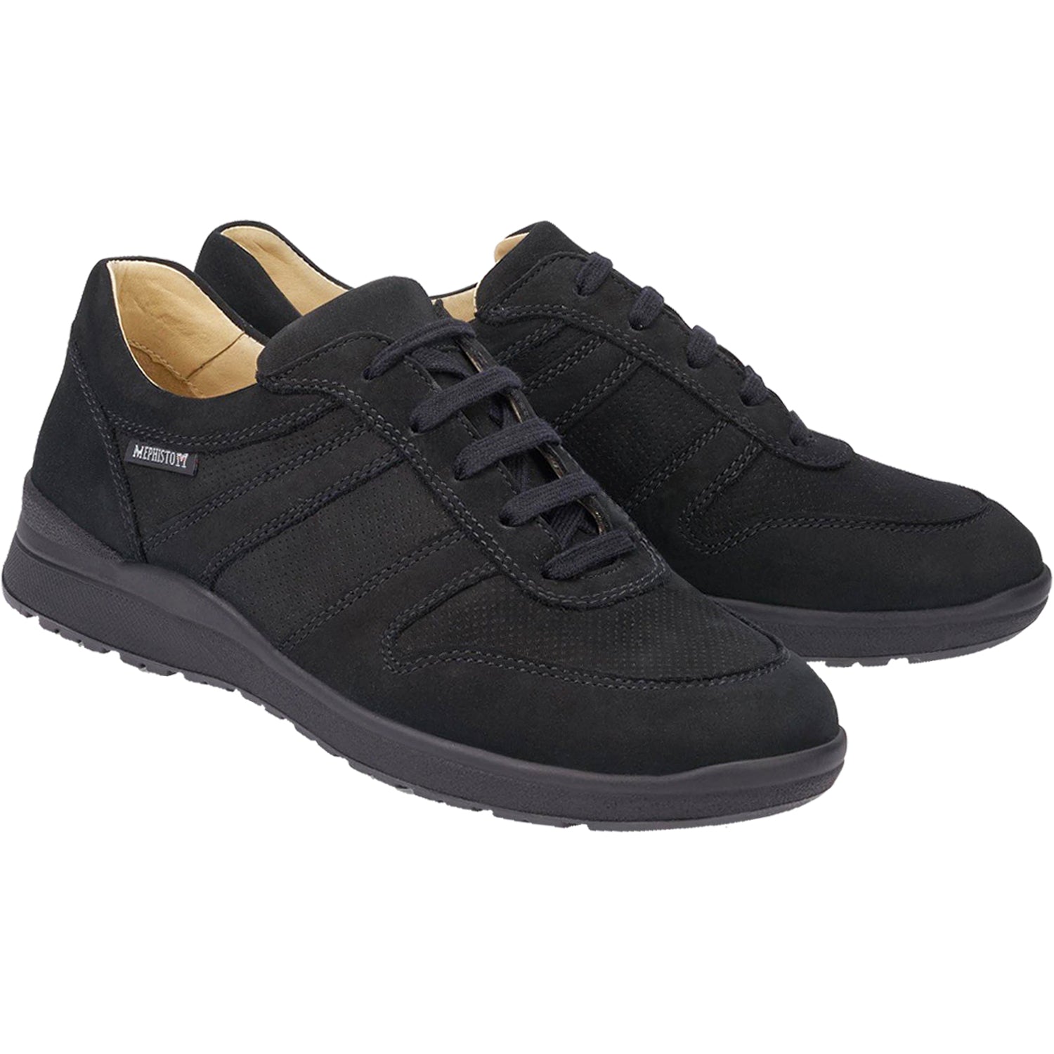 Womens Mephisto Women's Mephisto Rebeca Perf Black Bucksoft Nubuck Black Bucksoft Nubuck