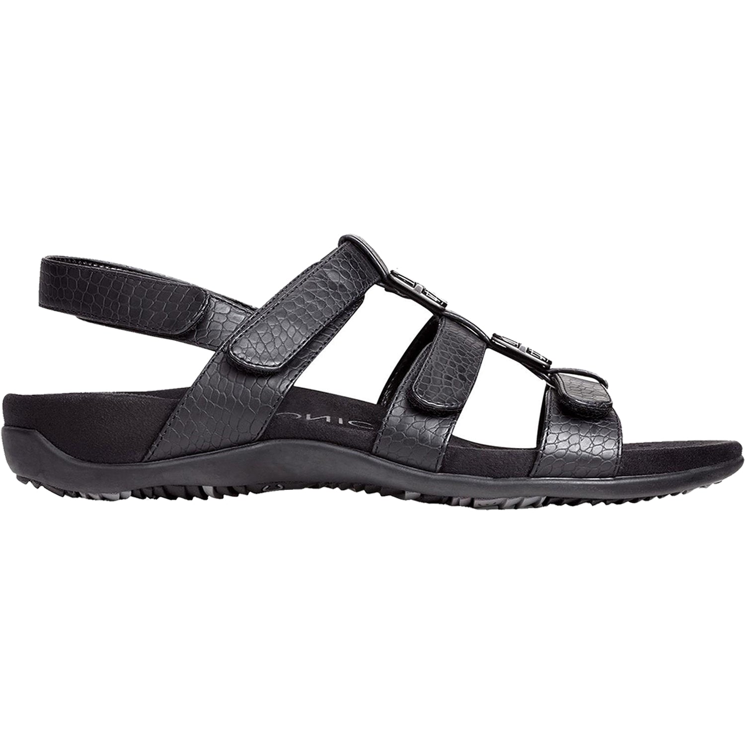 Womens Vionic Women's Vionic Amber Black Croc Synthetic Black Croc Synthetic
