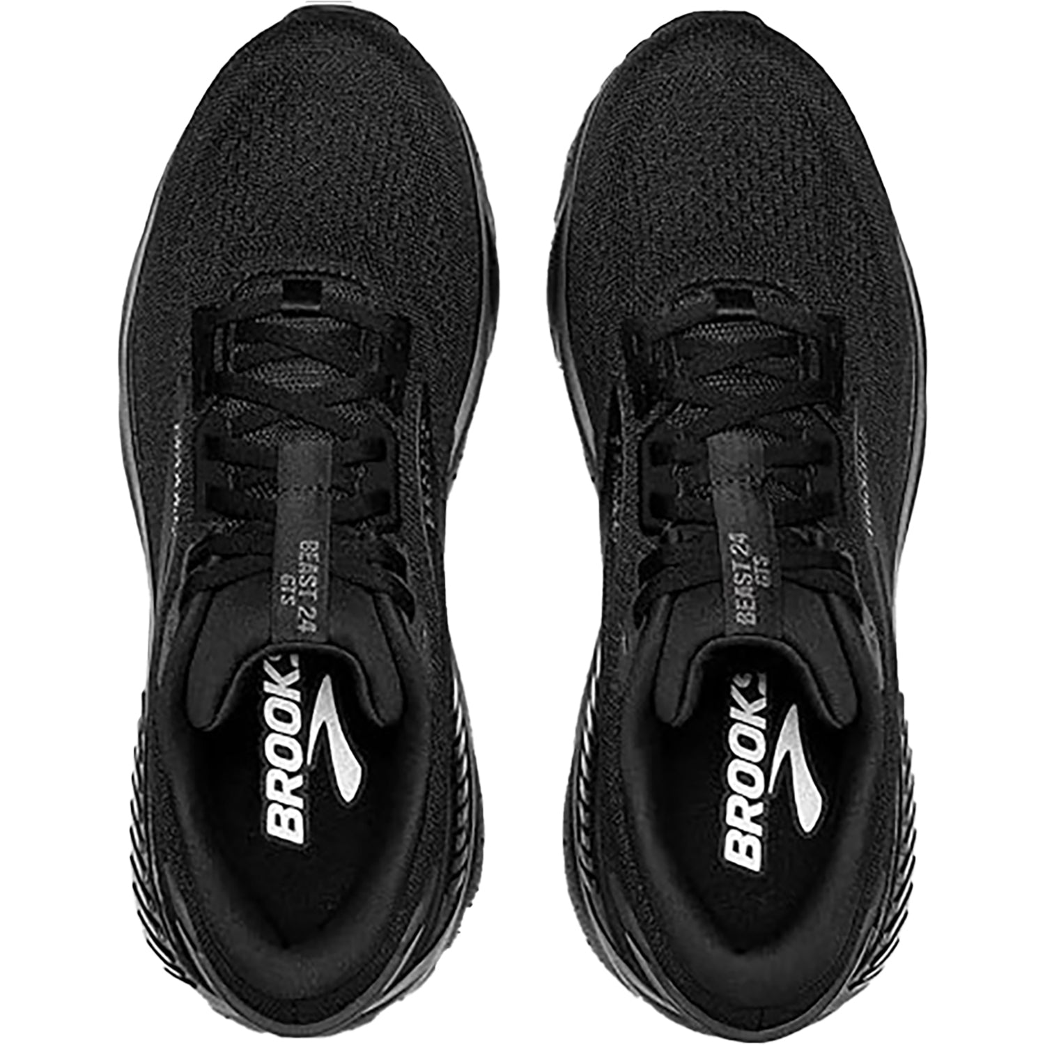 Mens Brooks Men's Brooks Beast GTS 24 Black/Black/Ebony Mesh Black/Black/Ebony Mesh