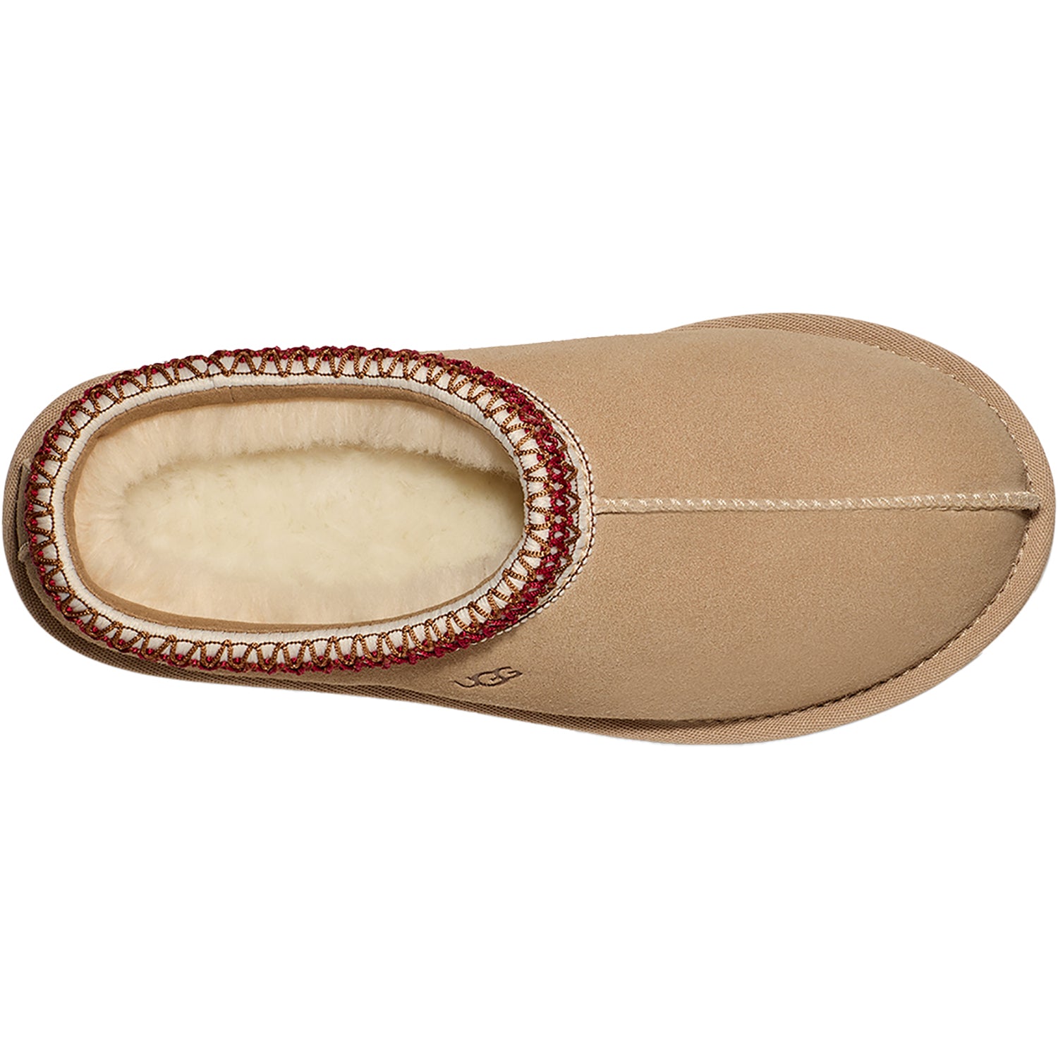 Womens Ugg Women's UGG Tasman Sand/Dark Cherry Suede Sand/Dark Cherry Suede