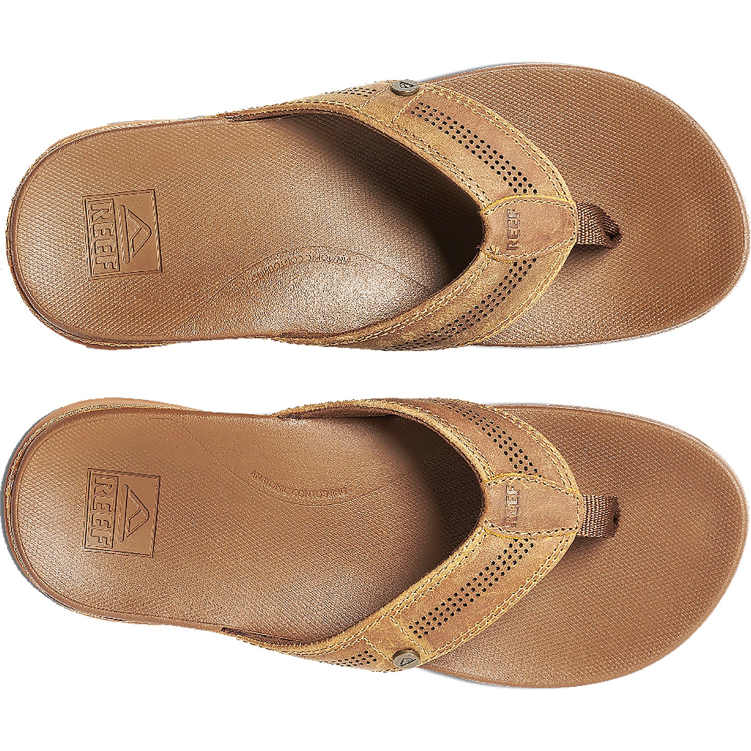 Mens Reef Men's Reef Cushion Lux Toffee Leather Toffee Leather